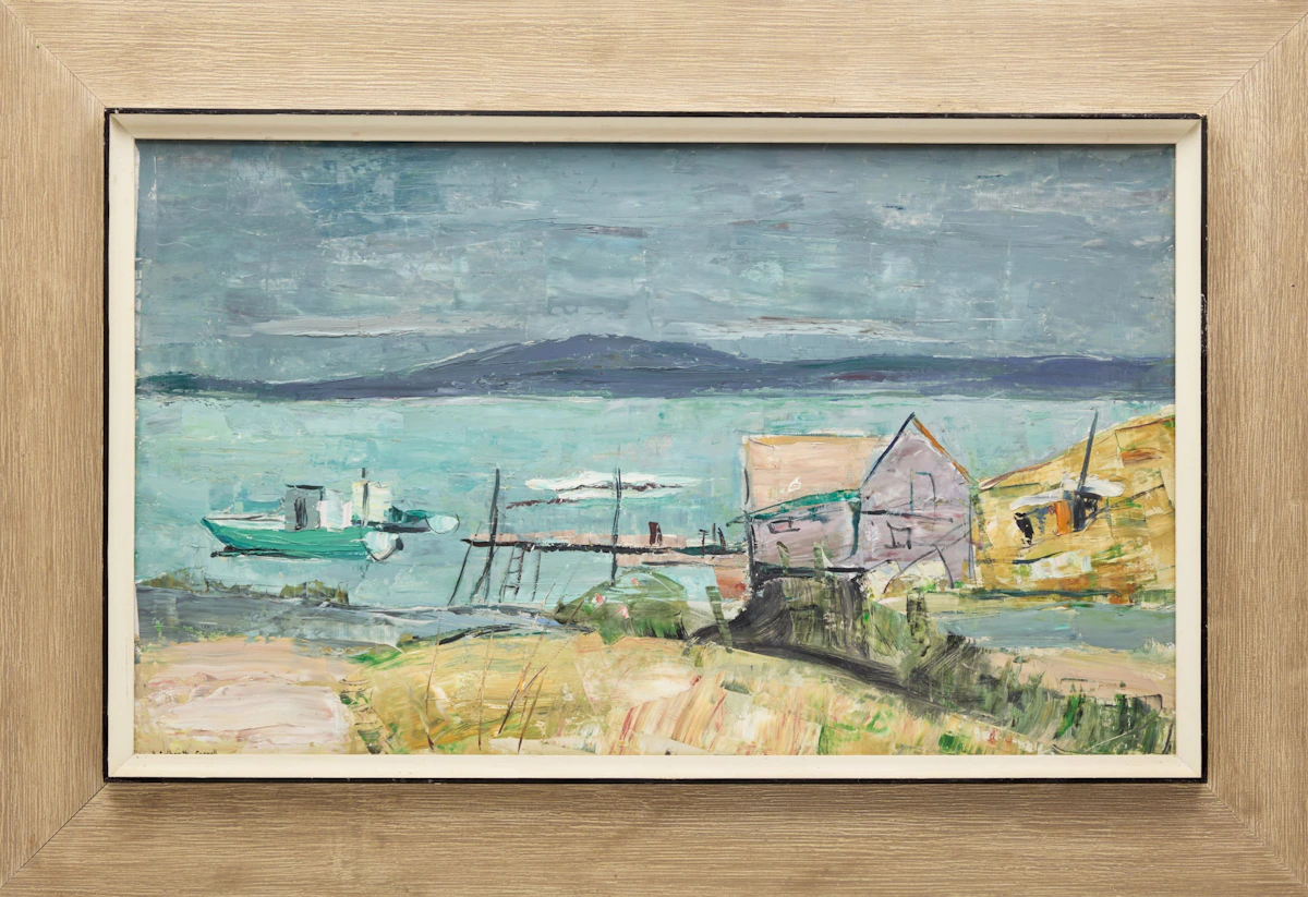Elisabeth Roberta Galbraith-Cornell, Storm Coming, Indian Harbour, oil on board - view 2