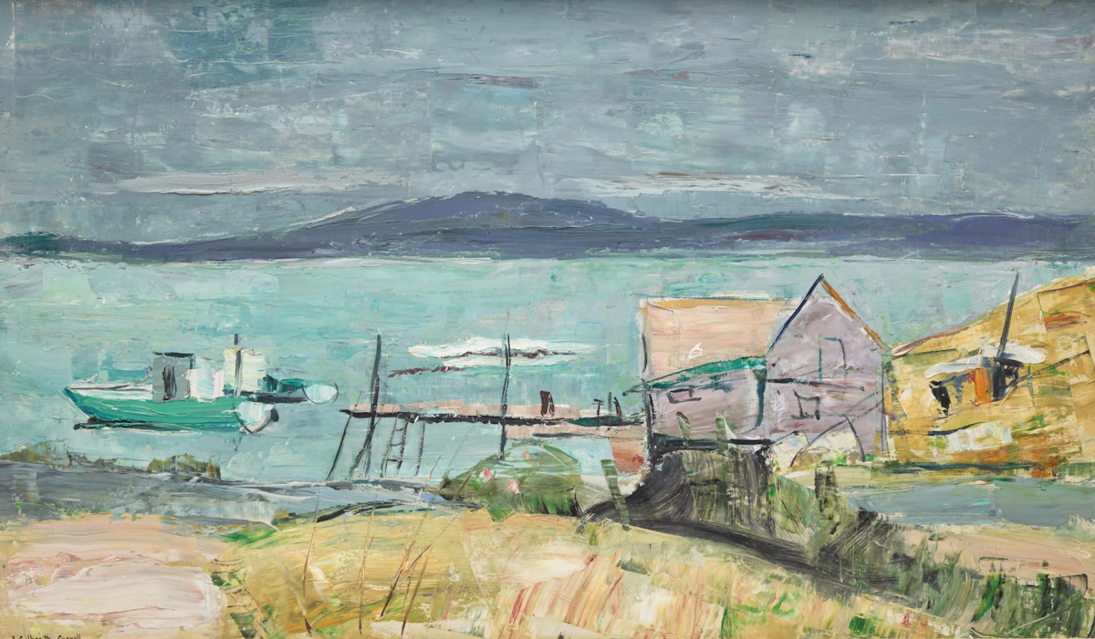 Elisabeth Roberta Galbraith-Cornell, Storm Coming, Indian Harbour, oil on board