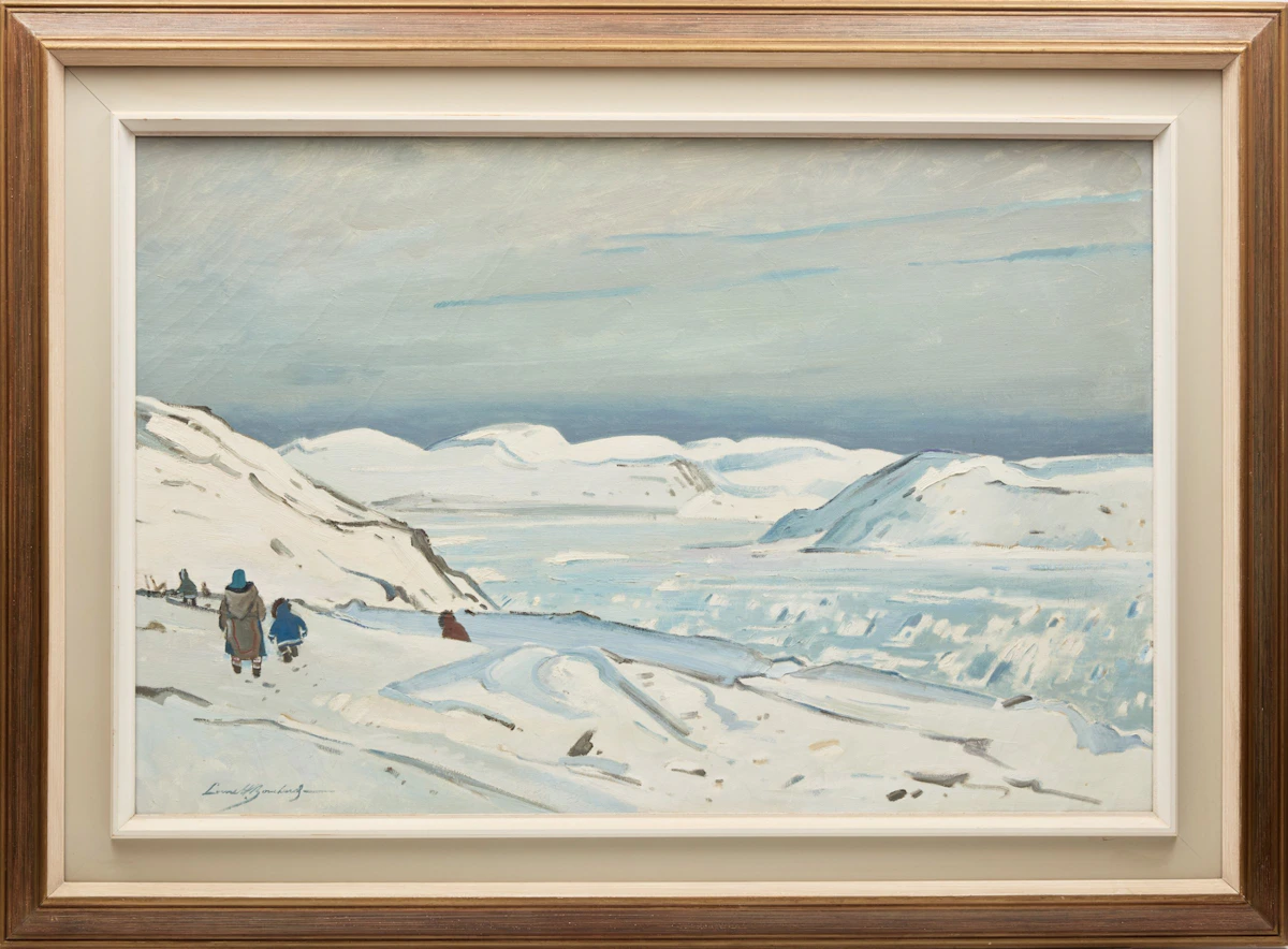 George Lorne Holland Bouchard, Pack Ice, Frobisher Bay (Apex, N.W.T.), Baffin Island, oil on canvas, 1969 - view 2