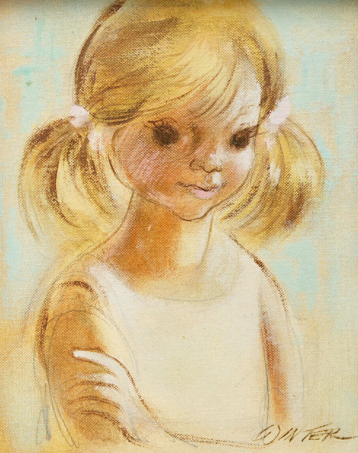 William Arthur Winter, Young Girl No.2, oil on canvas board