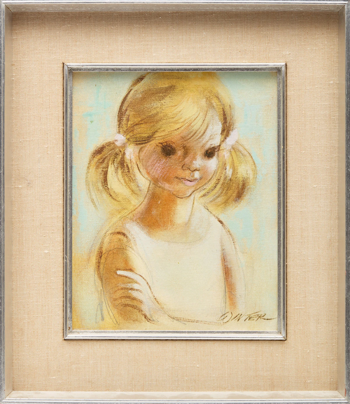 William Arthur Winter, Young Girl No.2, oil on canvas board - view 2