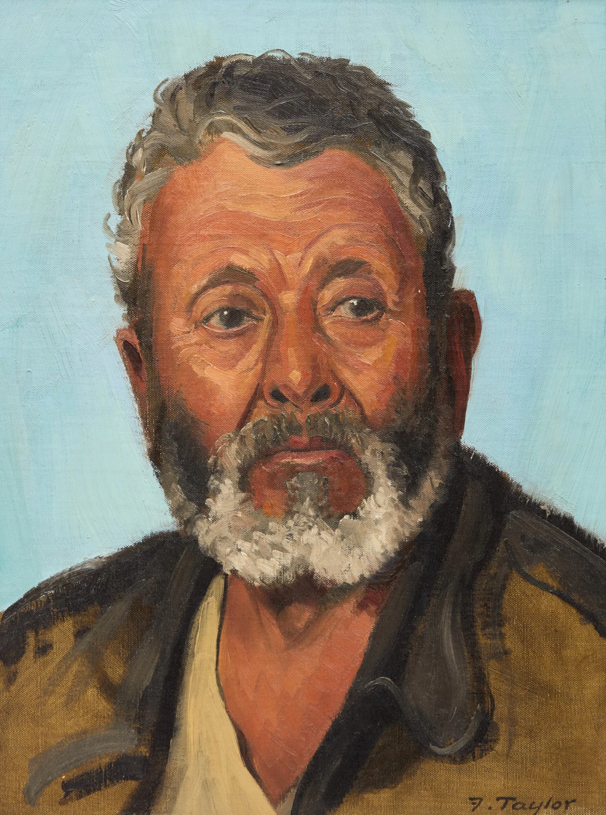 Head of a Bearded Man (Mexican) by Frederick Bourchier Taylor