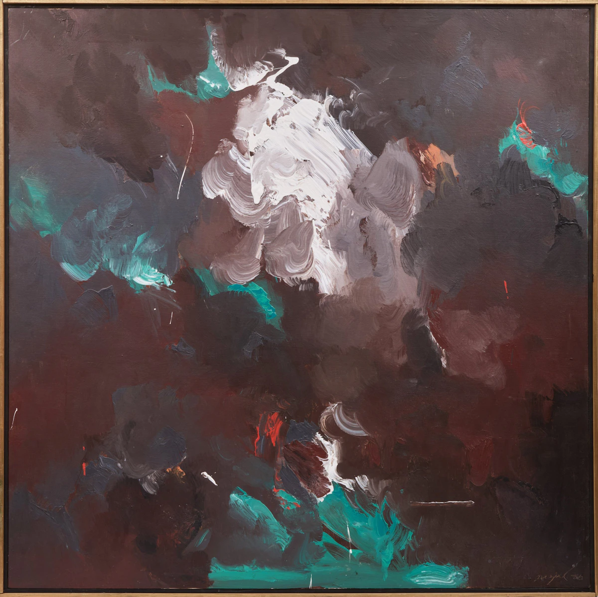 Aiko Suzuki, Untitled Abstraction, oil on canvas, 1986 - view 2