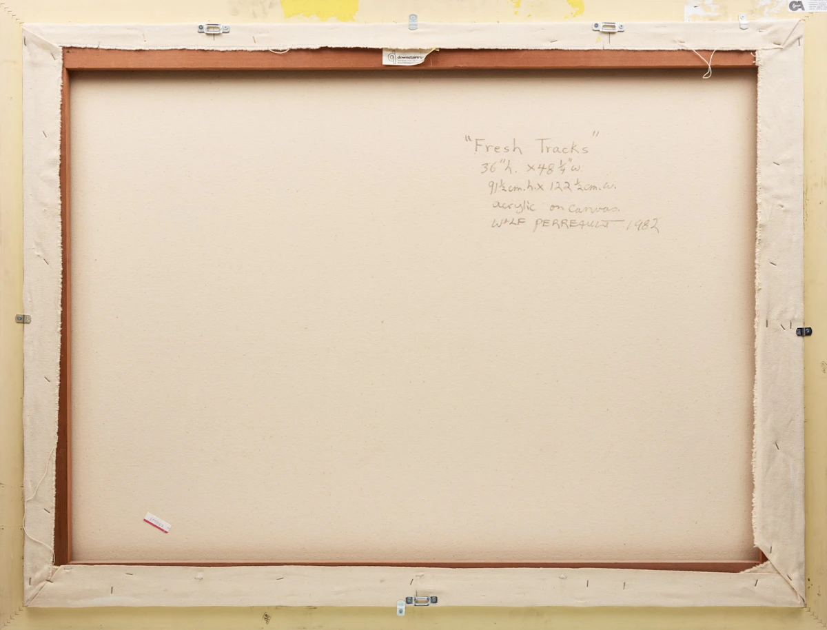 Wilf Perreault, Fresh Tracks, acrylic on canvas, 1982 - view 3