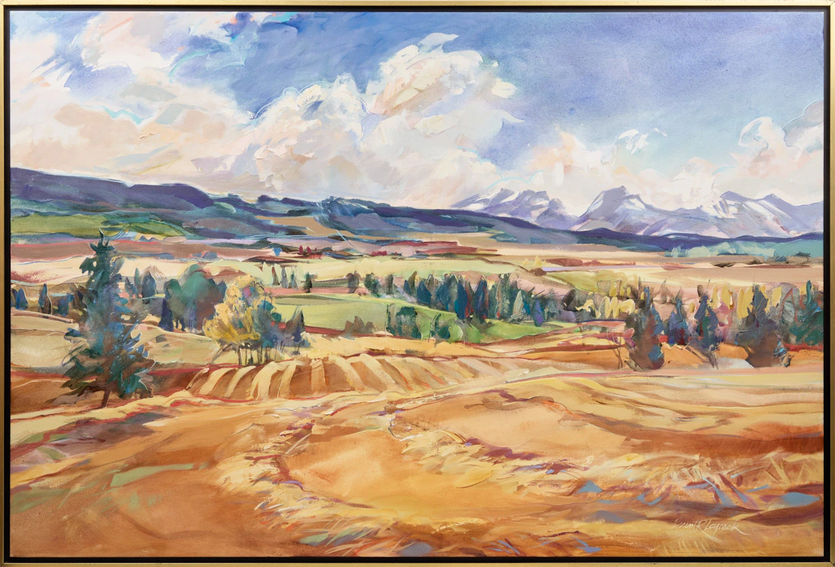 Brent Laycock, Harvest in the Foothills, acrylic on canvas - view 2