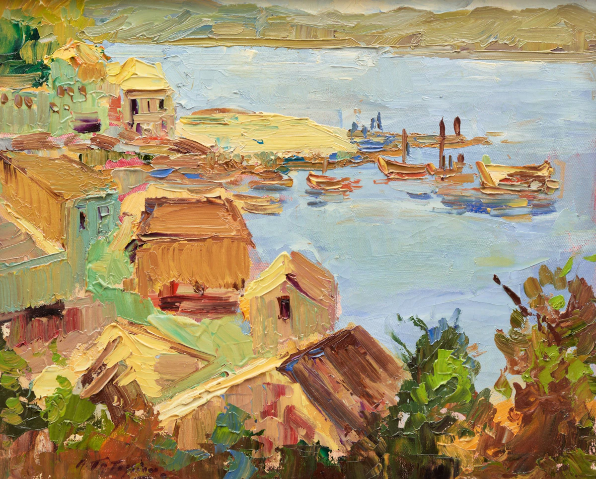 Armand Tatossian, Quebec Shoreline; Forest Scene, two oil paintings - view 4