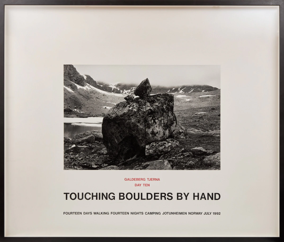 Hamish Fulton, Touching Boulders by Hand, inkjet print - view 2