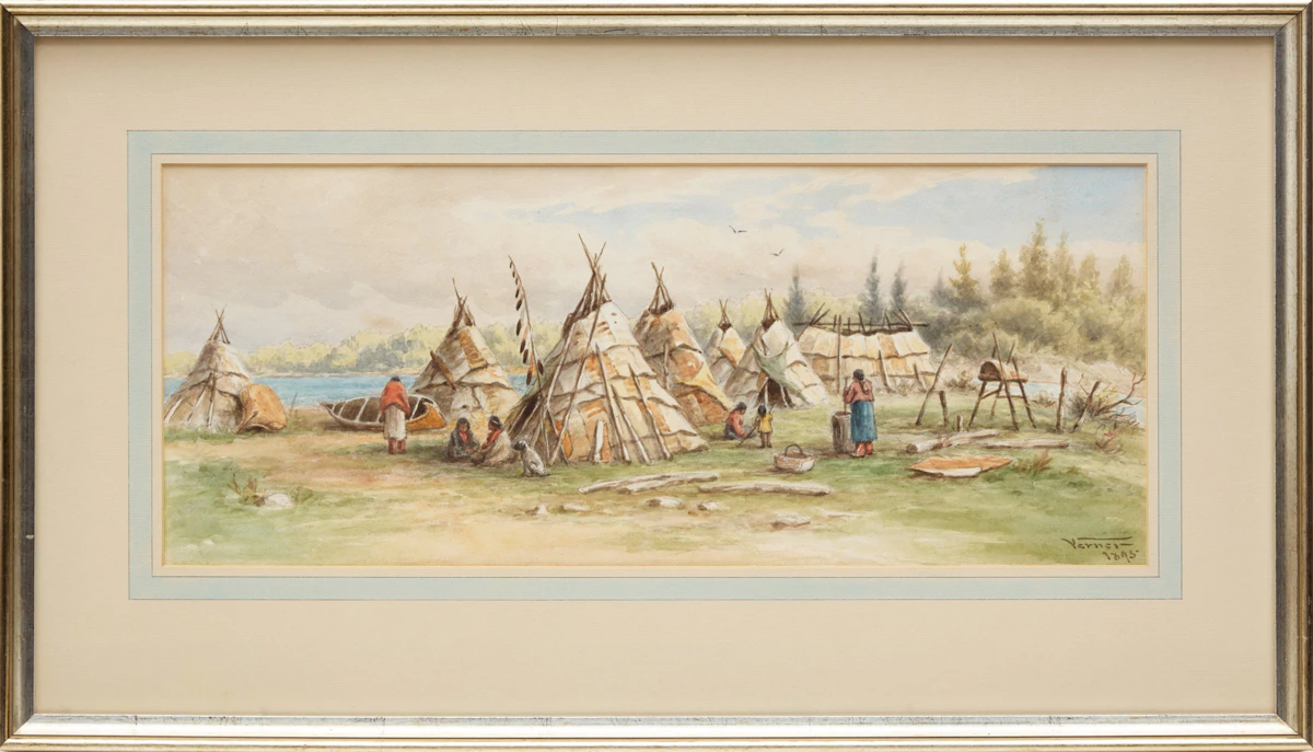 Frederick Arthur Verner, Untitled (Encampment), watercolour on paper, 1895 - view 2