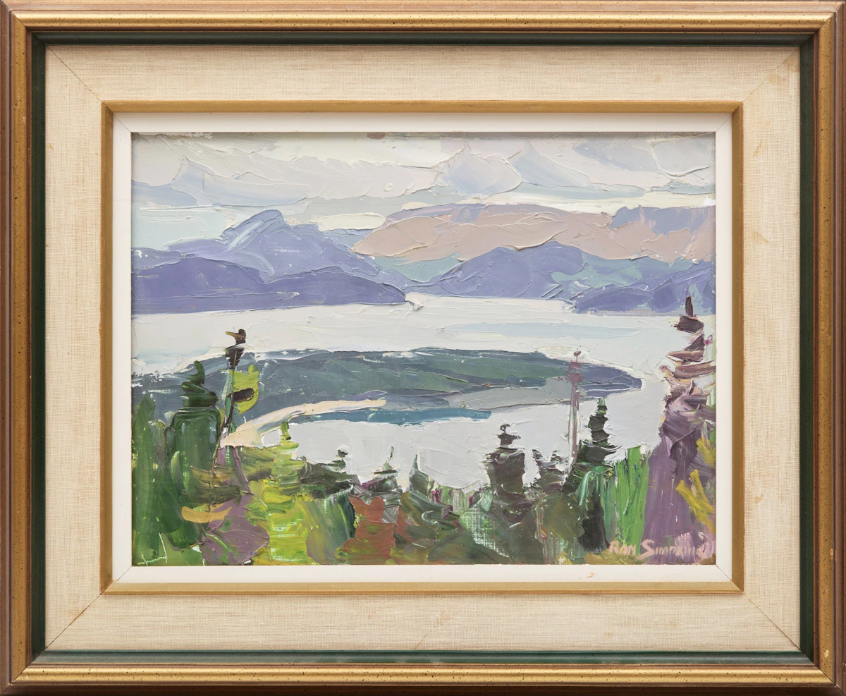 Ron Simpkins, Gross Morn Nat. Park, Nfld., oil on board, 1975 - view 2
