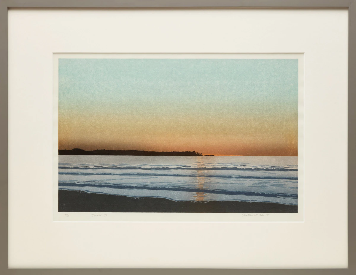Takao Tanabe, Shuttleworth Sunset, woodcut in colours, 1993 - view 2