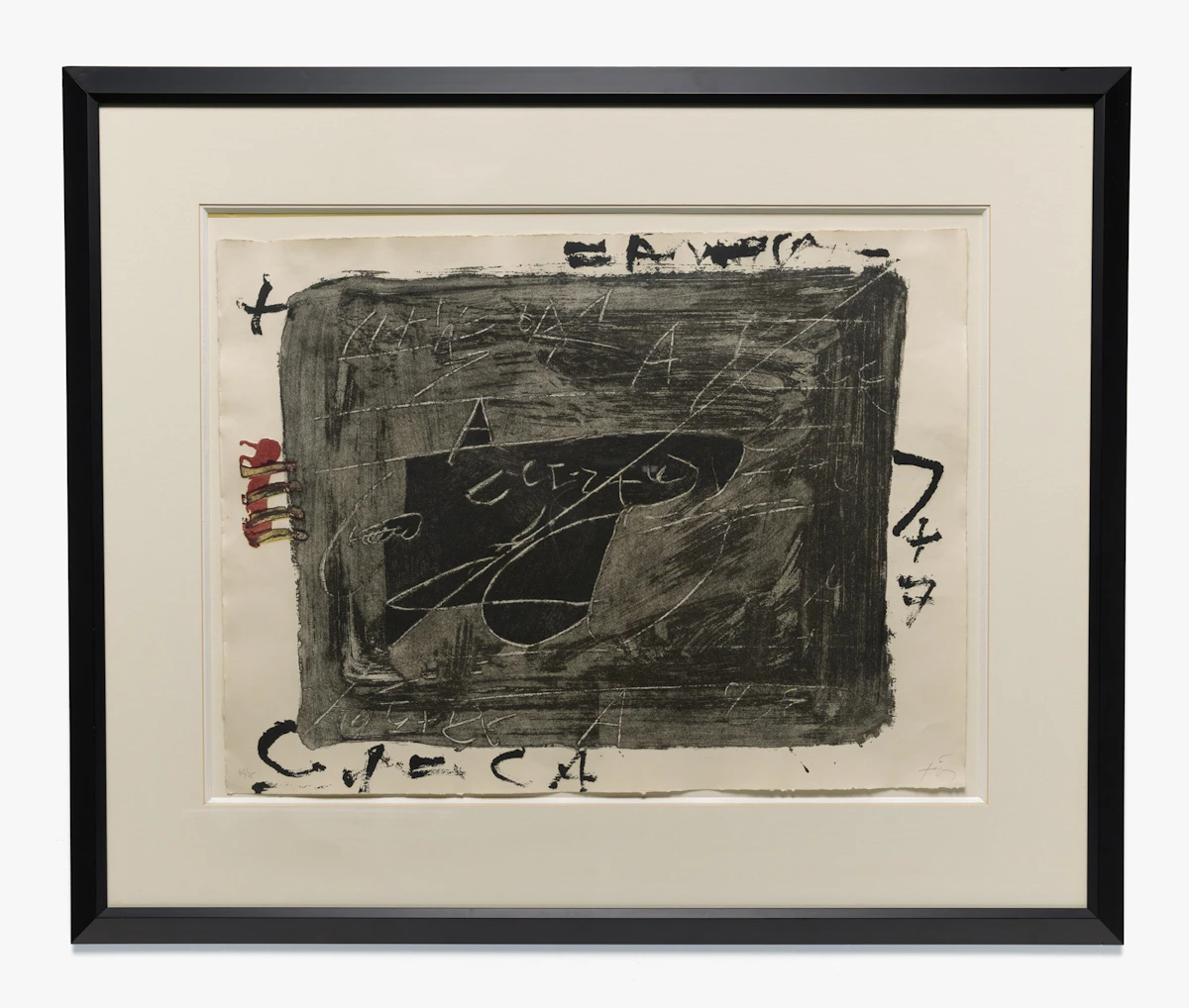 Antoni Tàpies, Esgrafiats sobre negre, colour etching - view 2