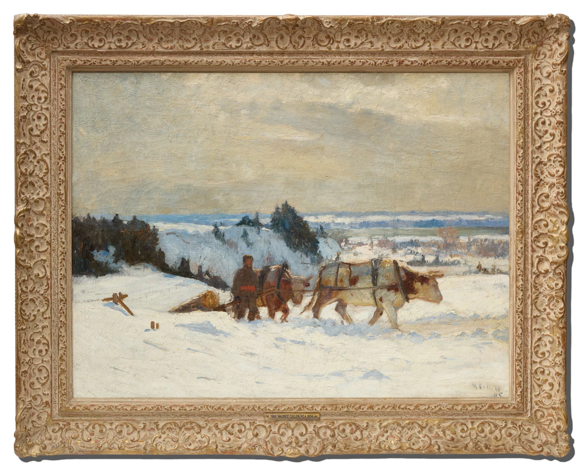 Maurice Galbraith Cullen, Logging Near Beaupré, on the Lower St. Lawrence, Below Quebec, oil on canvas, 1905 - view 2