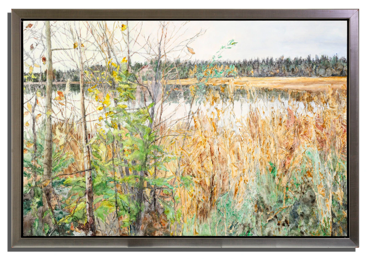 Dorothy Elsie Knowles, Shore at Emma Lake, acrylic on canvas, 2002 - view 2