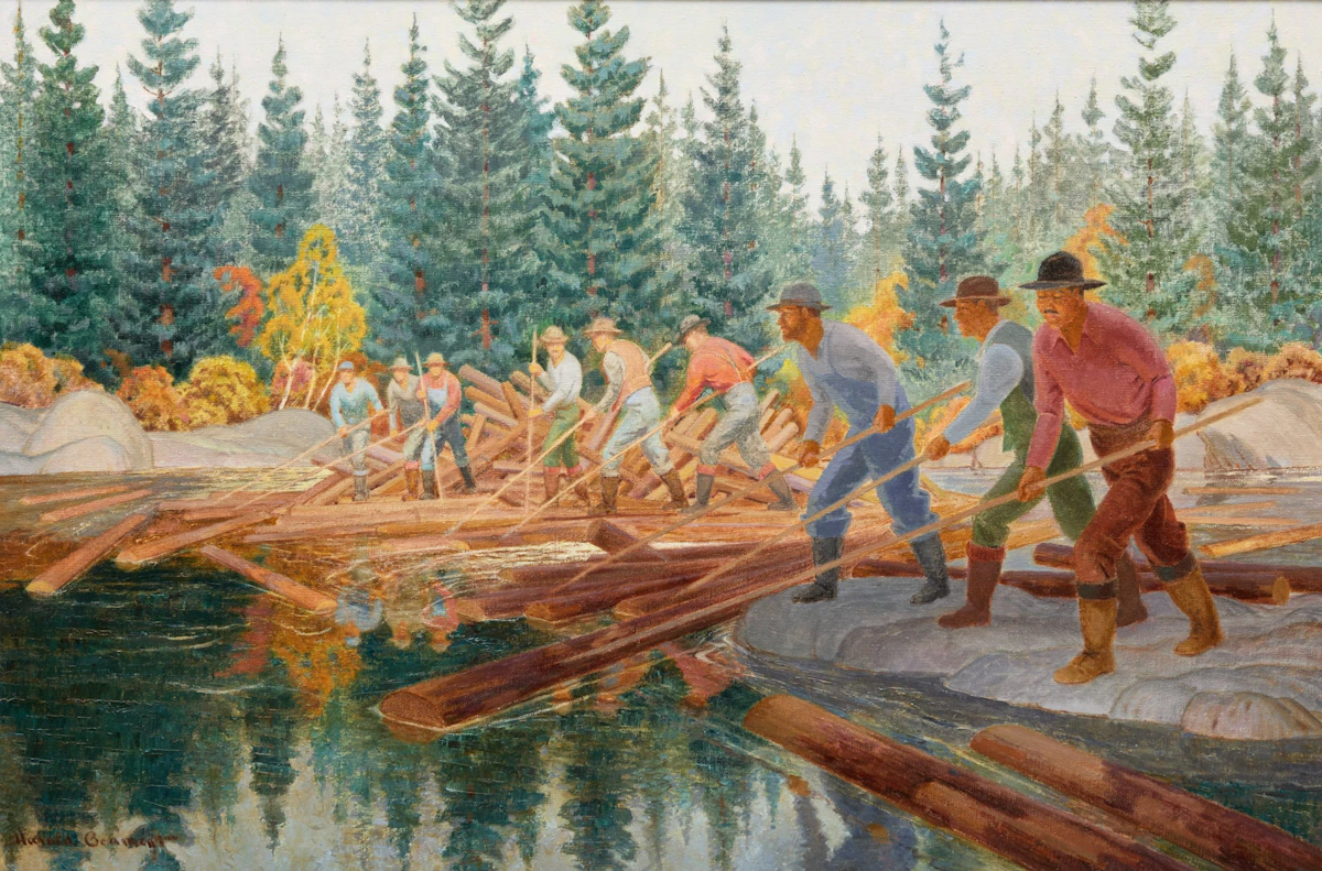 Log Drivers, Saguenay by Thomas Harold Beament