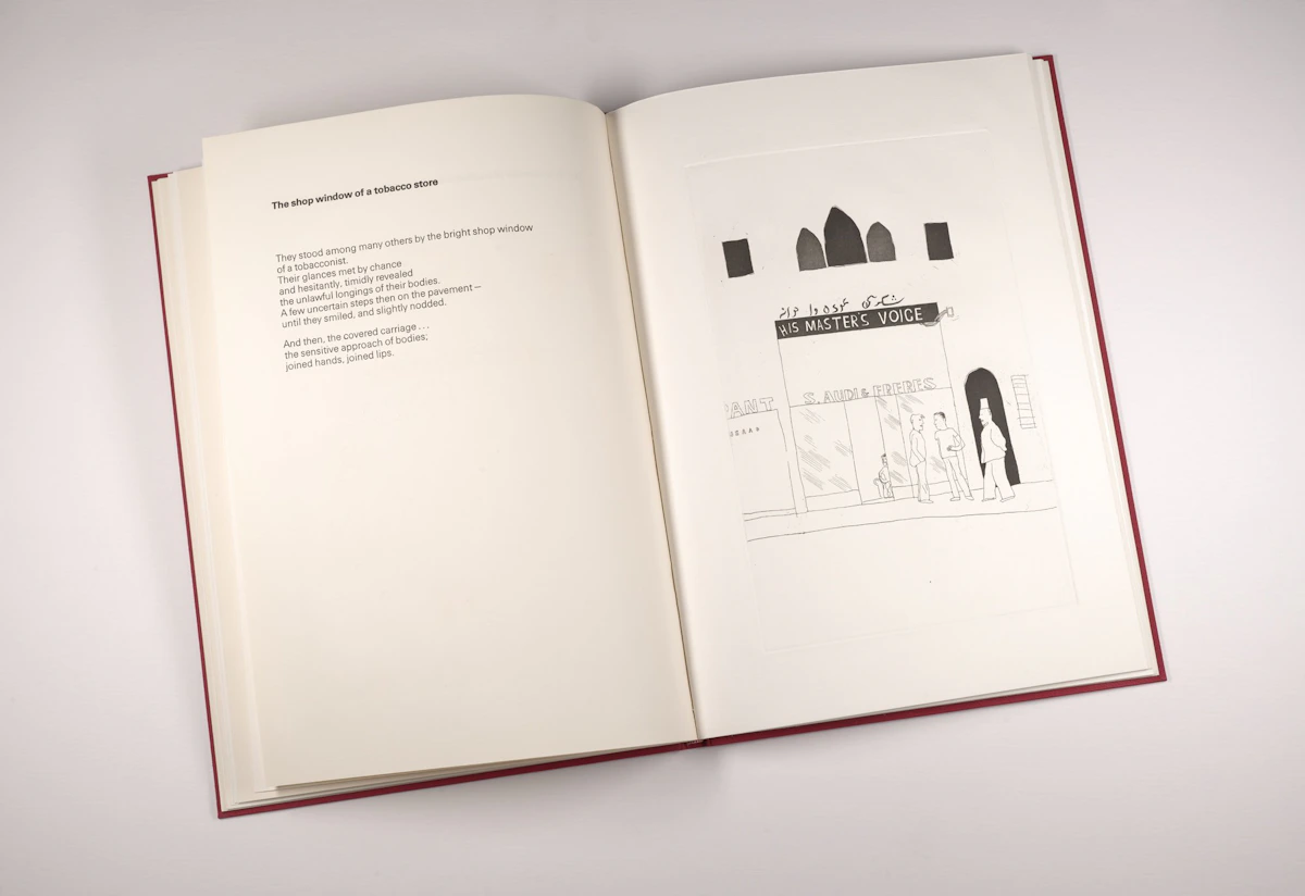 David Hockney, Illustrations for Fourteen Poems by C. P. Cavafy, fourteen etchings and aquatints on Crisbrook handmade paper, 1967 - view 7