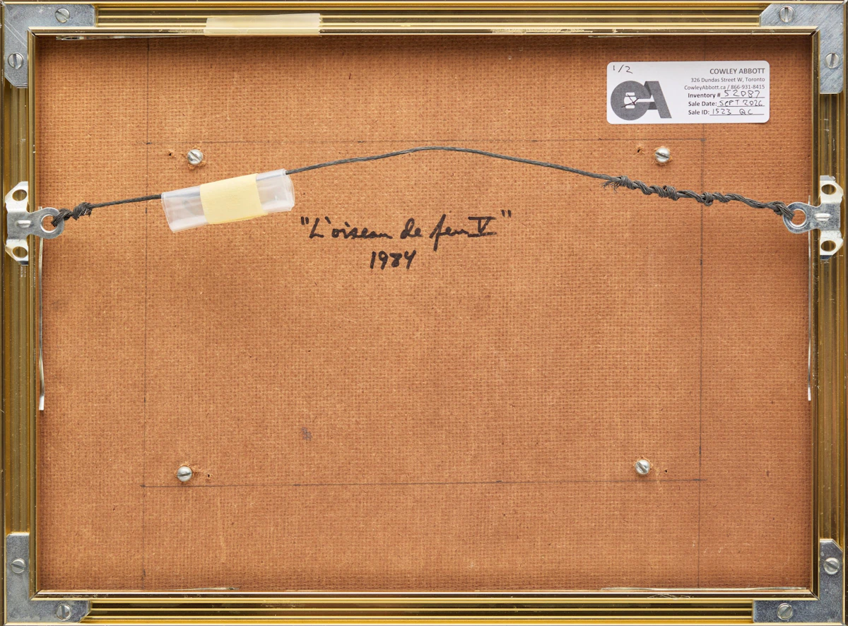 Fernand Toupin, L'oiseau de feu; Abstraction en blanc, two mixed media works - view 3