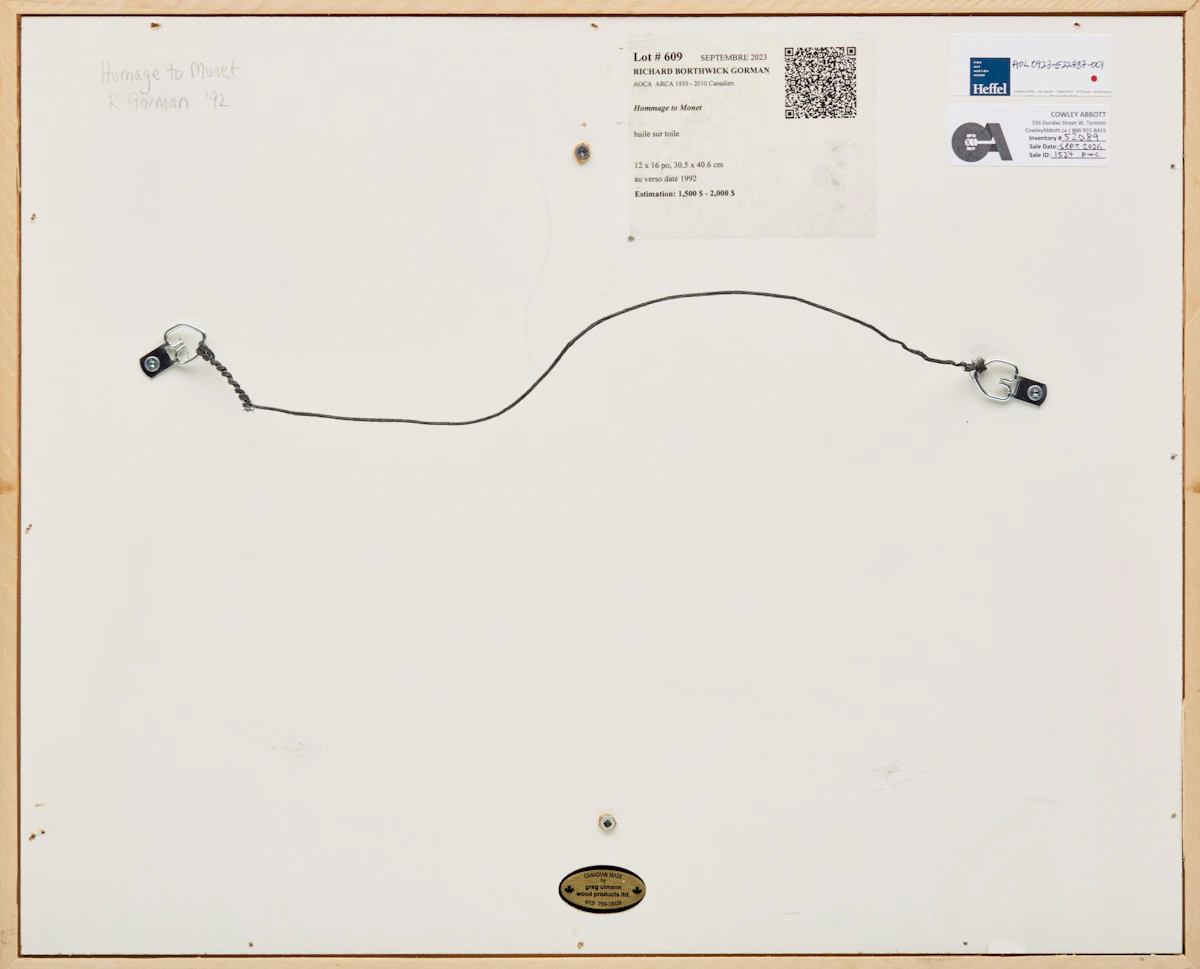 Richard Borthwick Gorman, Hommage to Monet, oil on canvas, 1992 - view 3