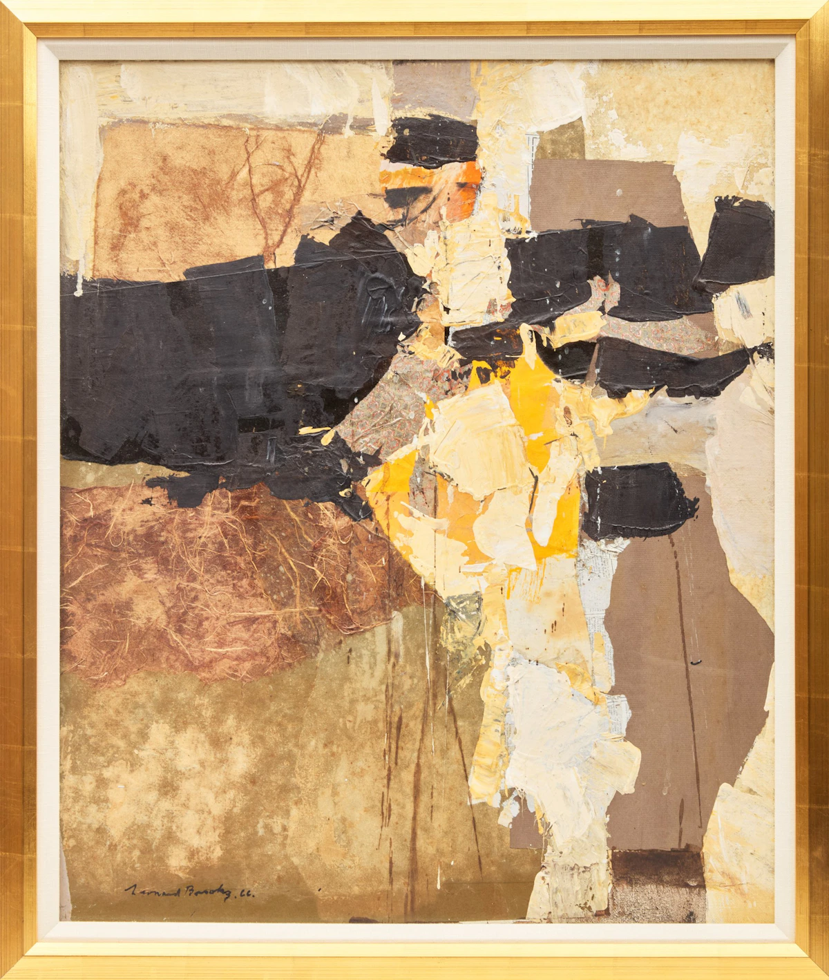 Frank Leonard Brooks, Untitled Abstraction, mixed media on board, 1966 - view 2