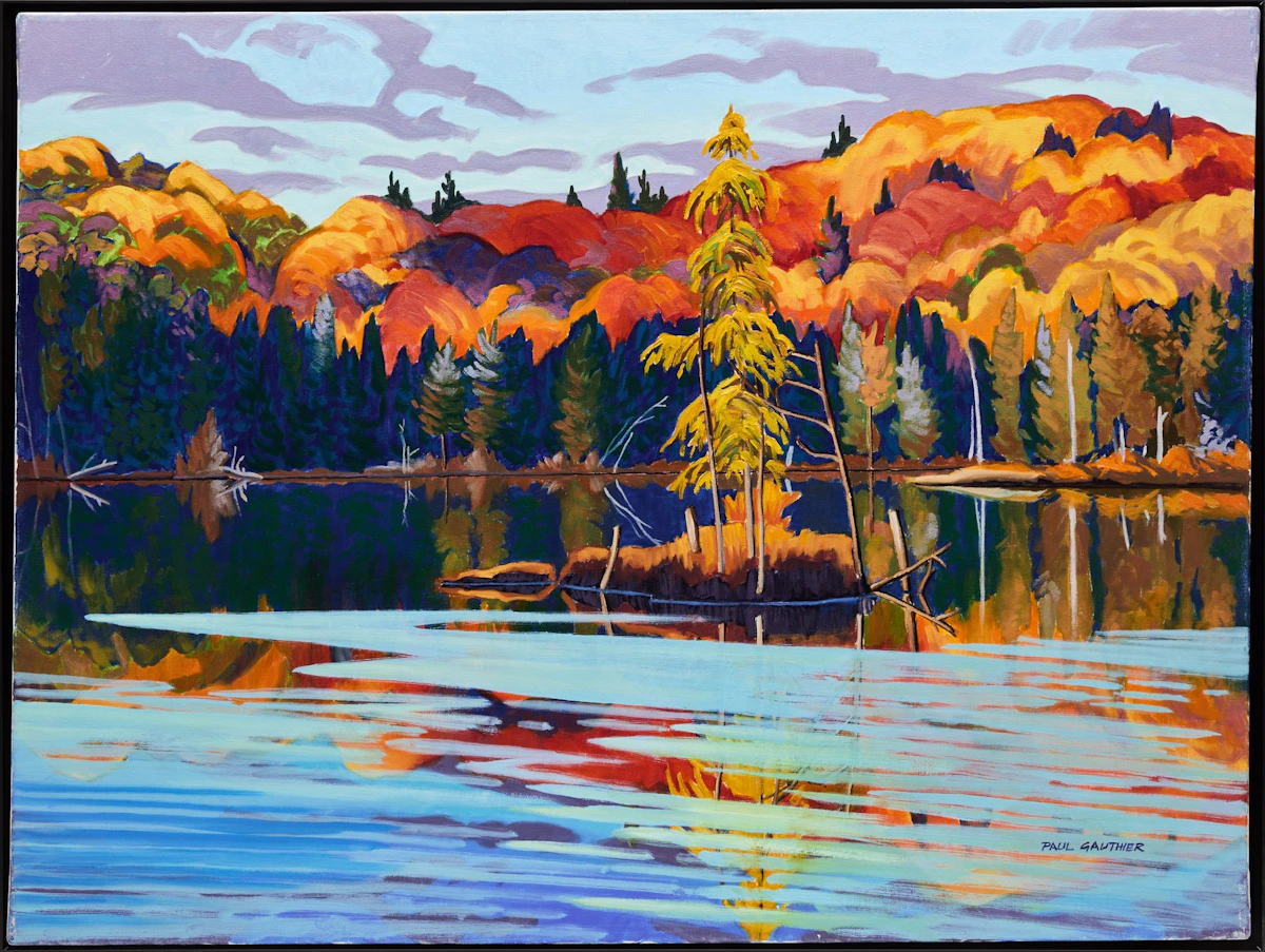 Paul Gauthier, Opeongo Creek, Algonquin Park, acrylic on canvas - view 2
