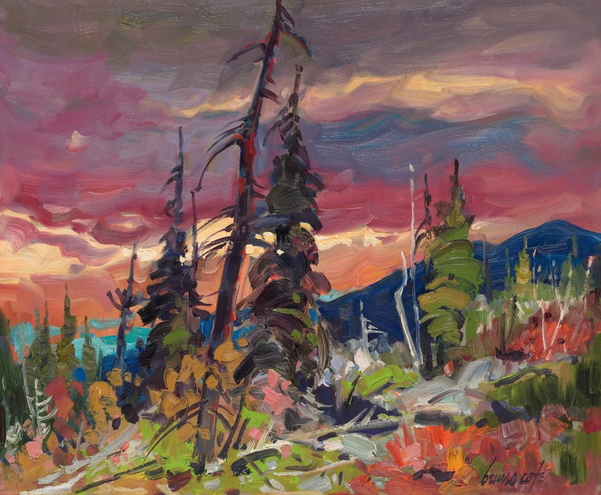 Bruno Côté, Pays Du Caribou, oil on board
