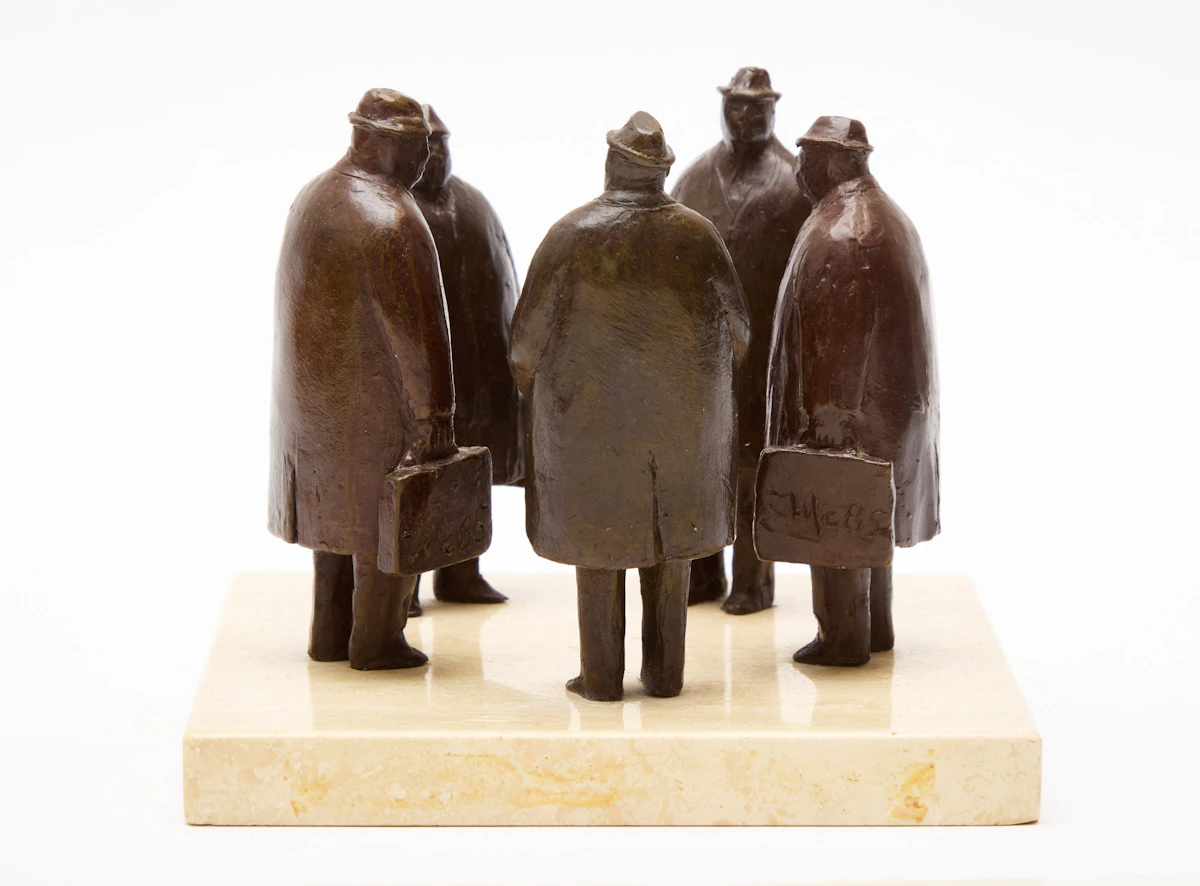 William Hodd McElcheran, Businessmen in Conversation, bronze, 1985 - view 4