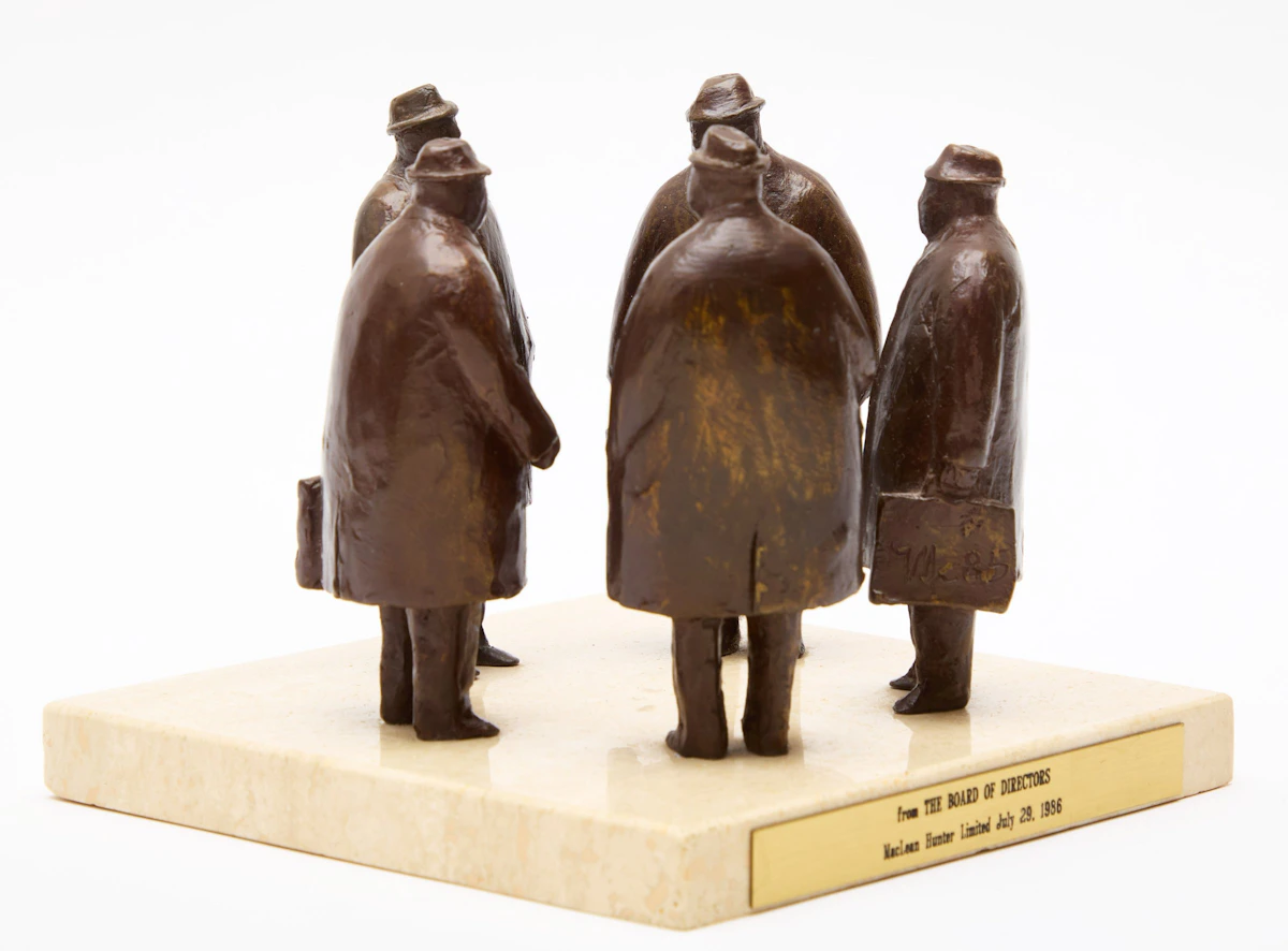 William Hodd McElcheran, Businessmen in Conversation, bronze, 1985 - view 2