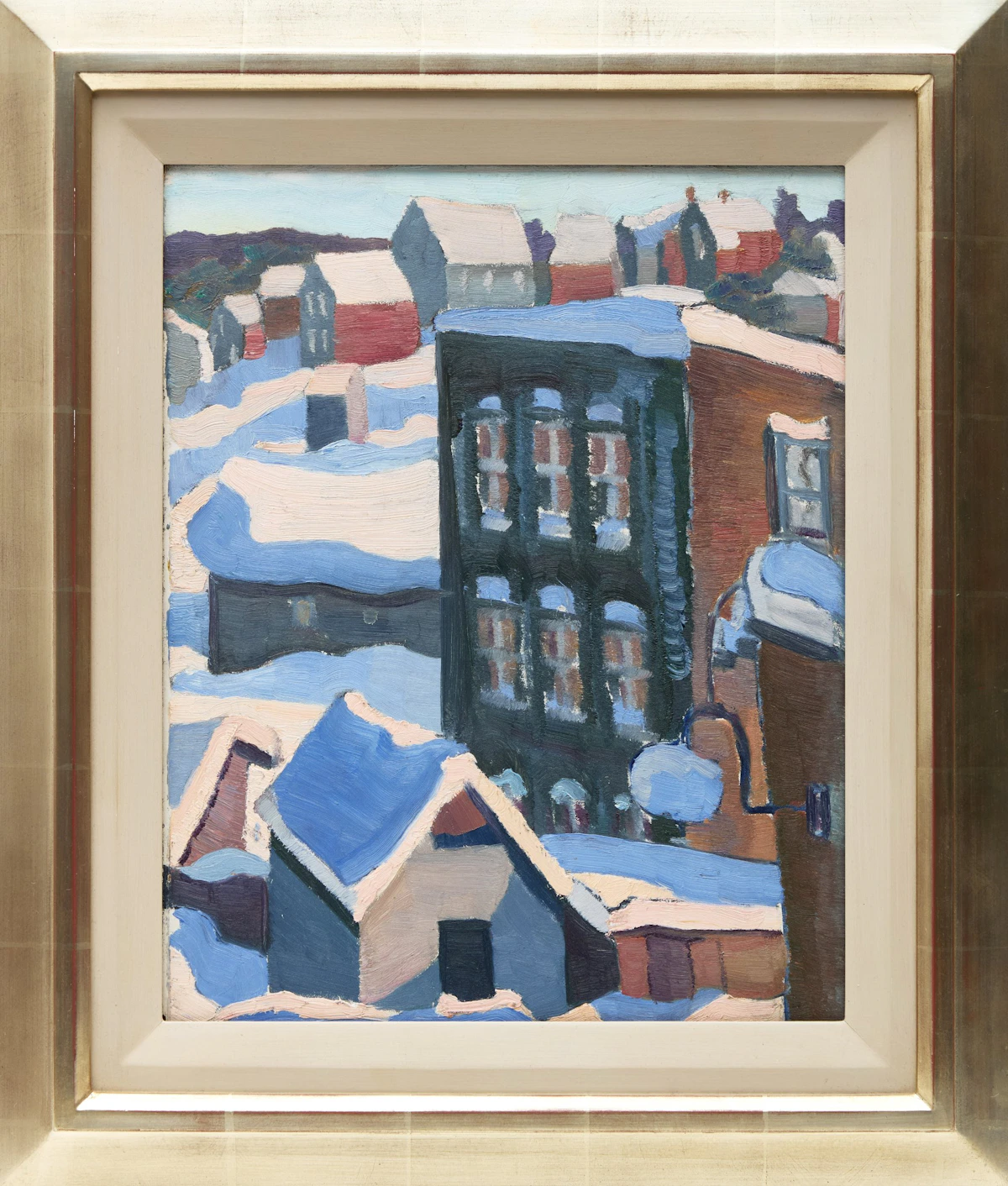 Isabel McLaughlin, Sunny Winter Day, Bracebridge, Ontario, oil on board - view 2