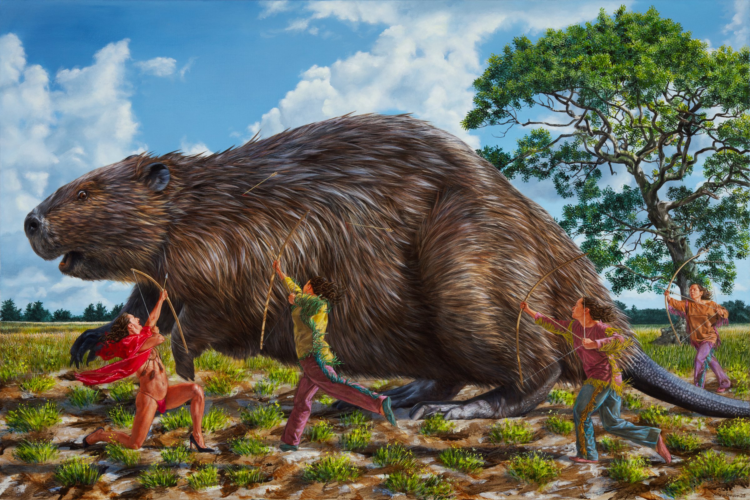Study for Song of the Beaver Hunt by Kent Monkman