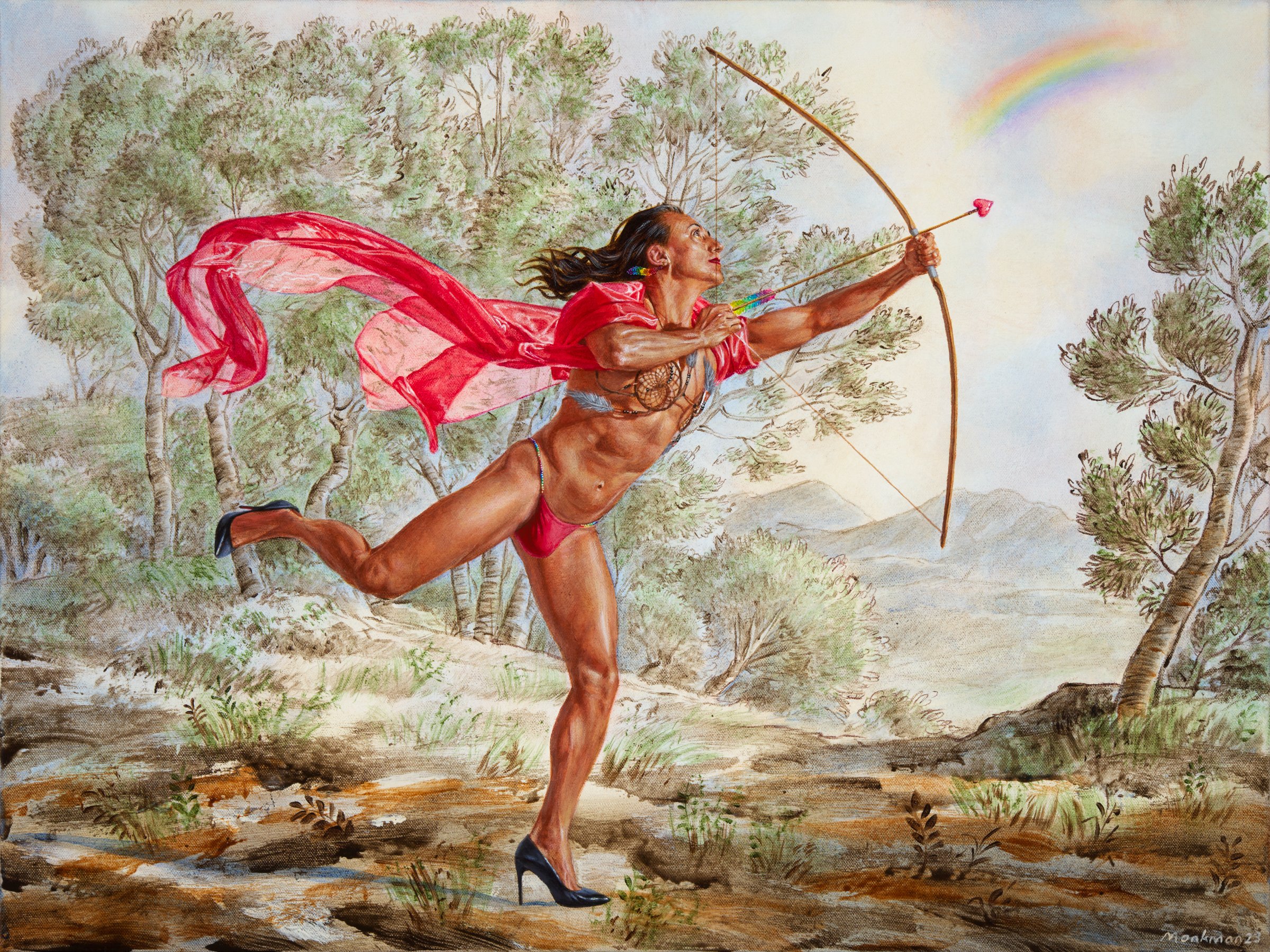 Compositional Study for The Fun is in the Chase by Kent Monkman