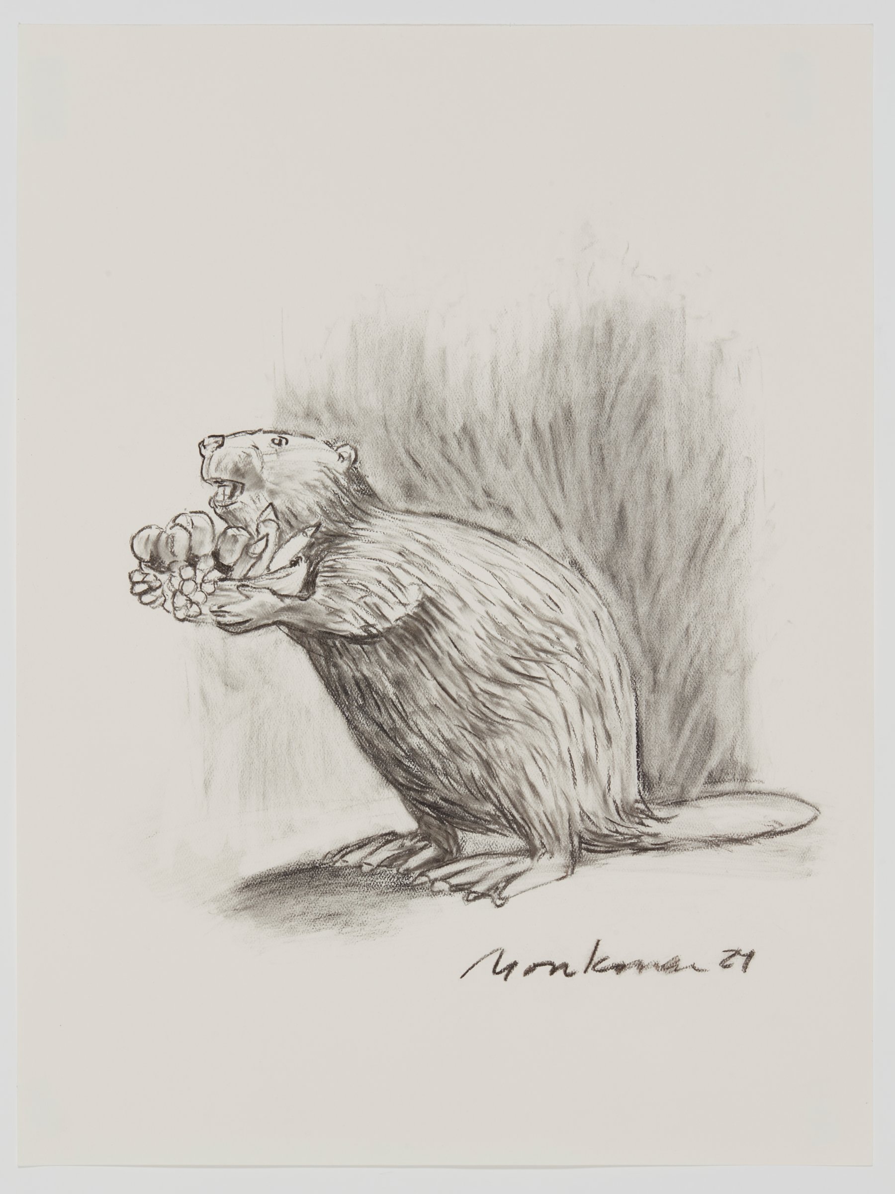 Charcoal Study for The Colony (The Offering) by Kent Monkman