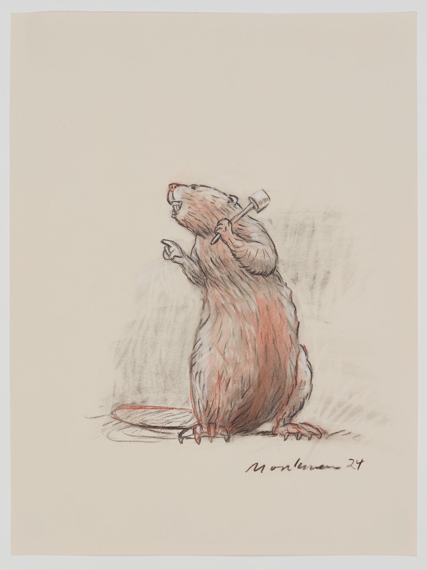 Charcoal Study for The Colony (sîsîkwan, Spring) by Kent Monkman