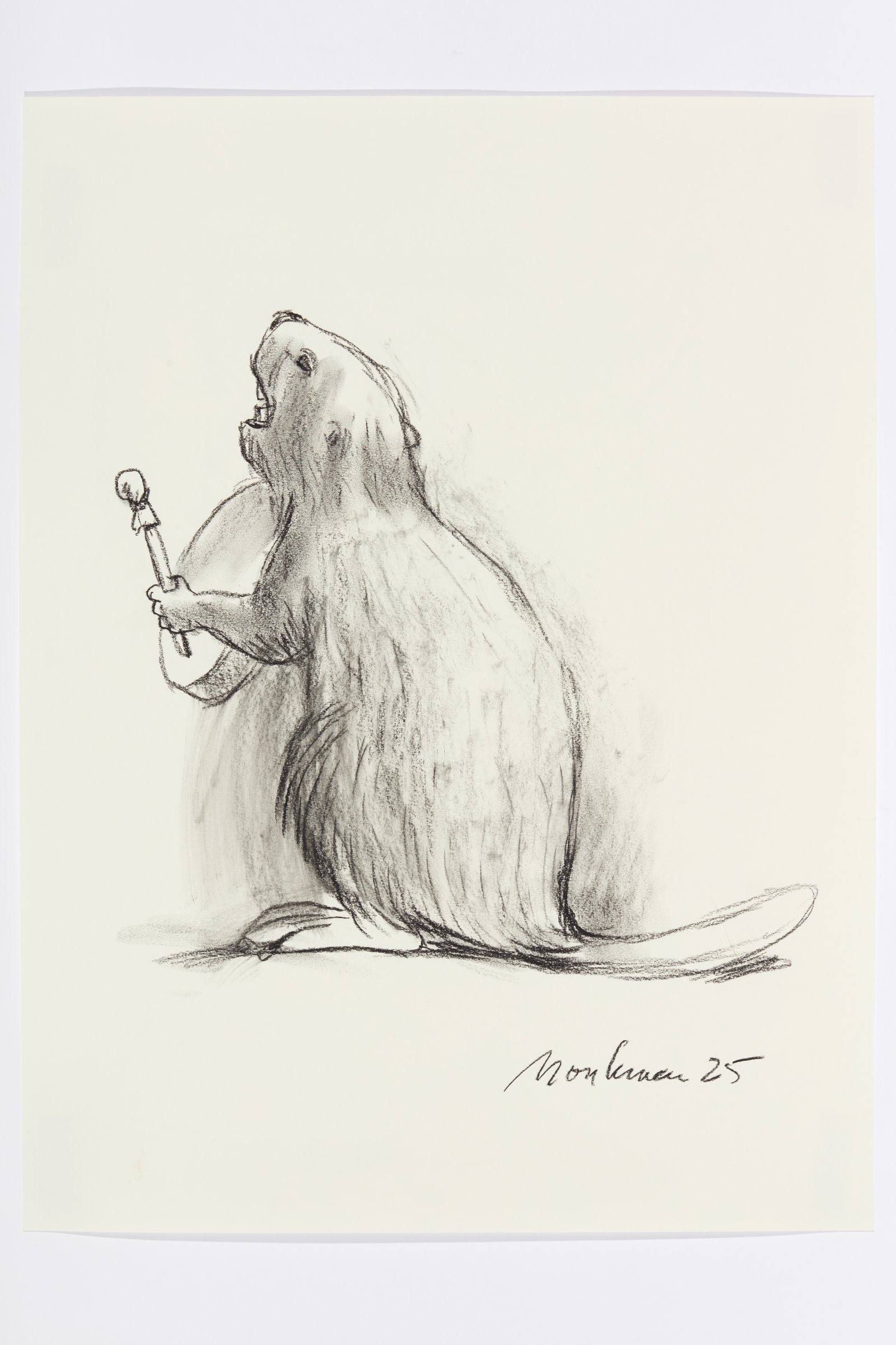 Charcoal Study for The Colony (Round Dance Song) by Kent Monkman