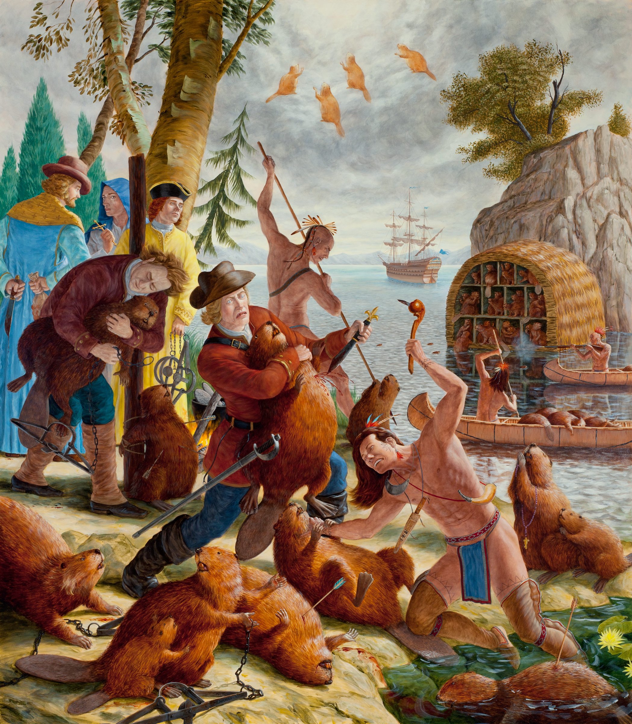 Les Castors Du Roi by Kent Monkman