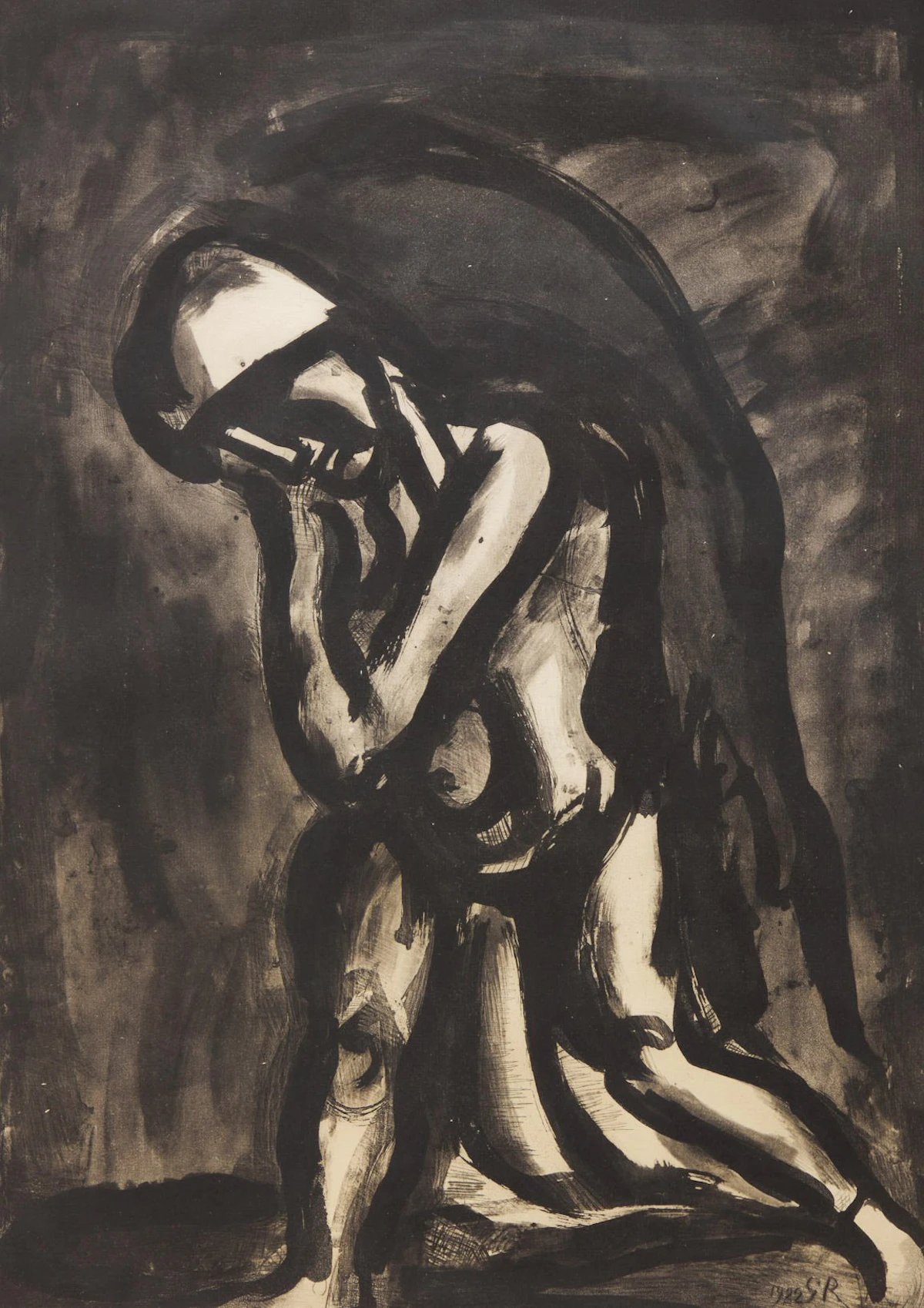 Georges Rouault, Miserere XXIV : Hiver lèpre de la terre, aquatint