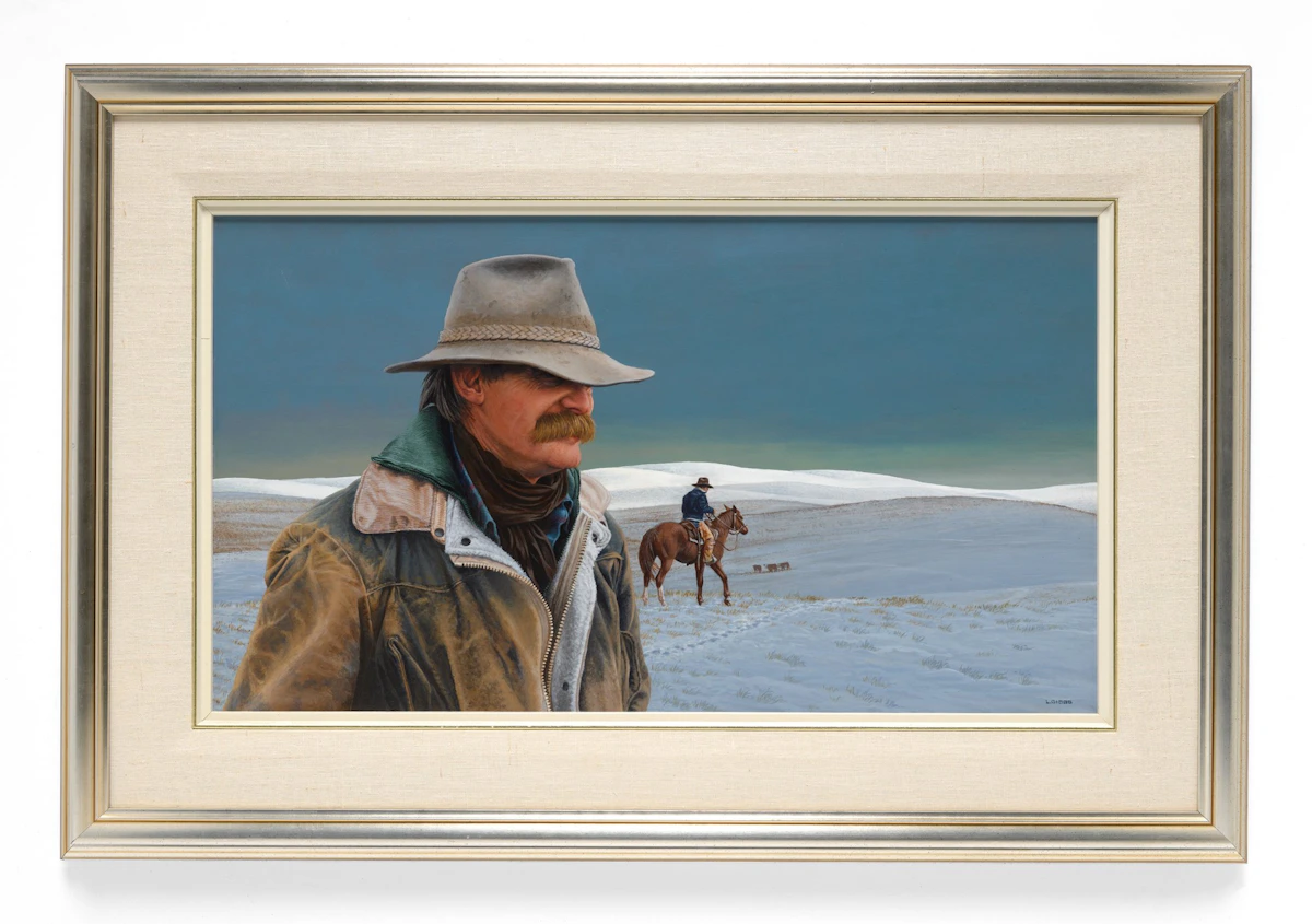 Leonard Gibbs, Round Up the Strays, oil on masonite - view 2