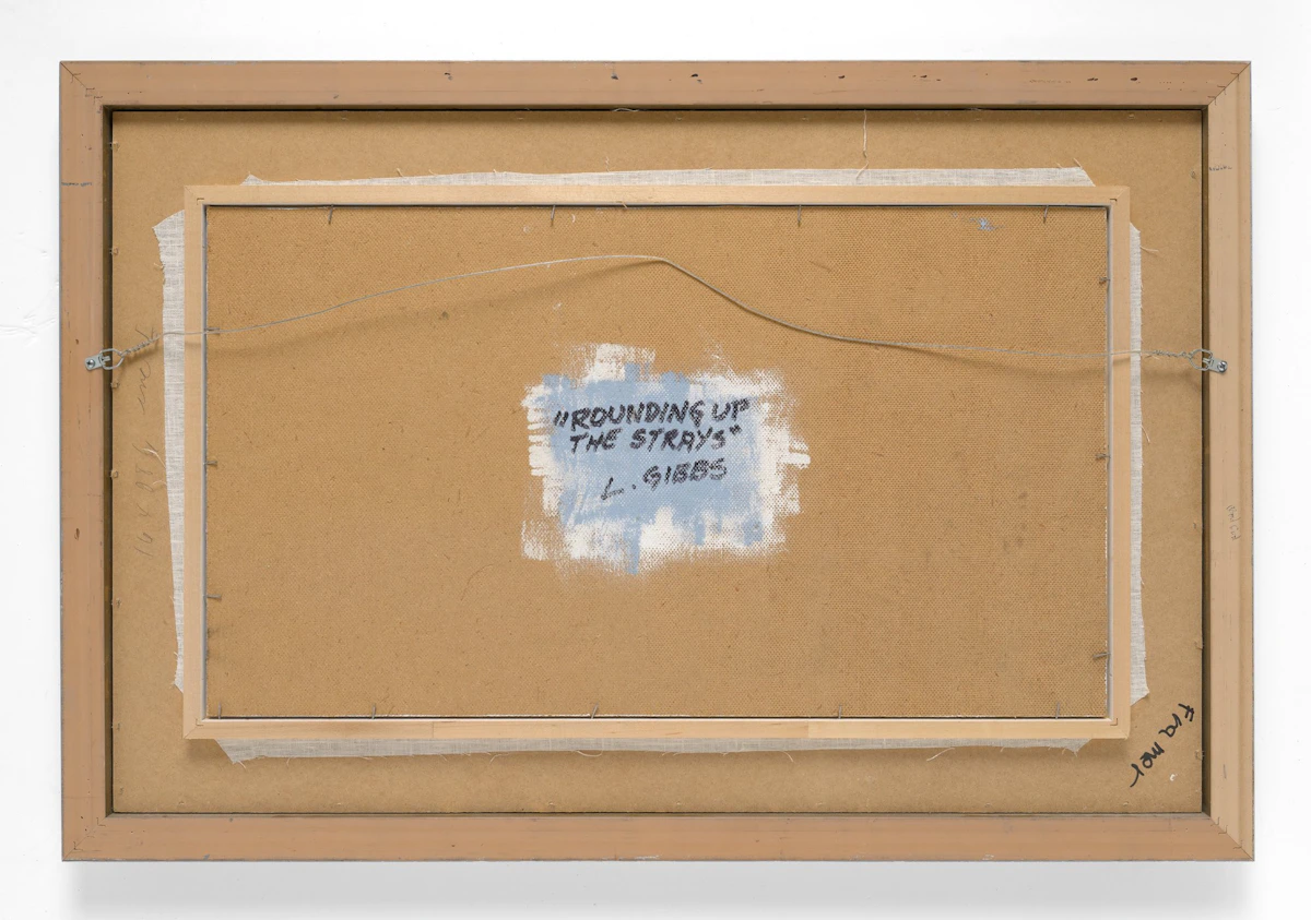 Leonard Gibbs, Round Up the Strays, oil on masonite - view 3