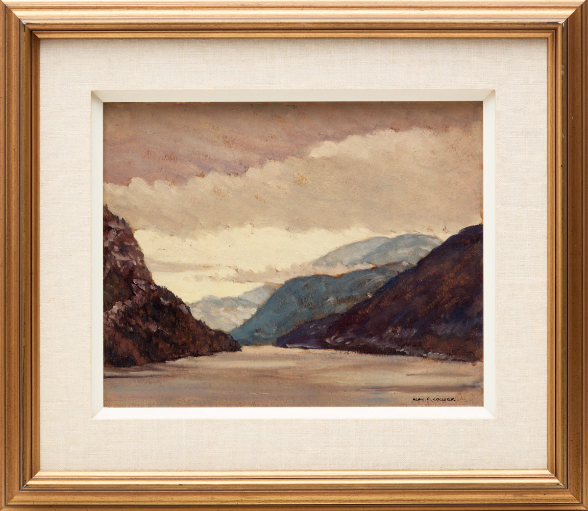 Alan Caswell Collier, Across Salmon Arm-Shushwap Lake, oil on board - view 2