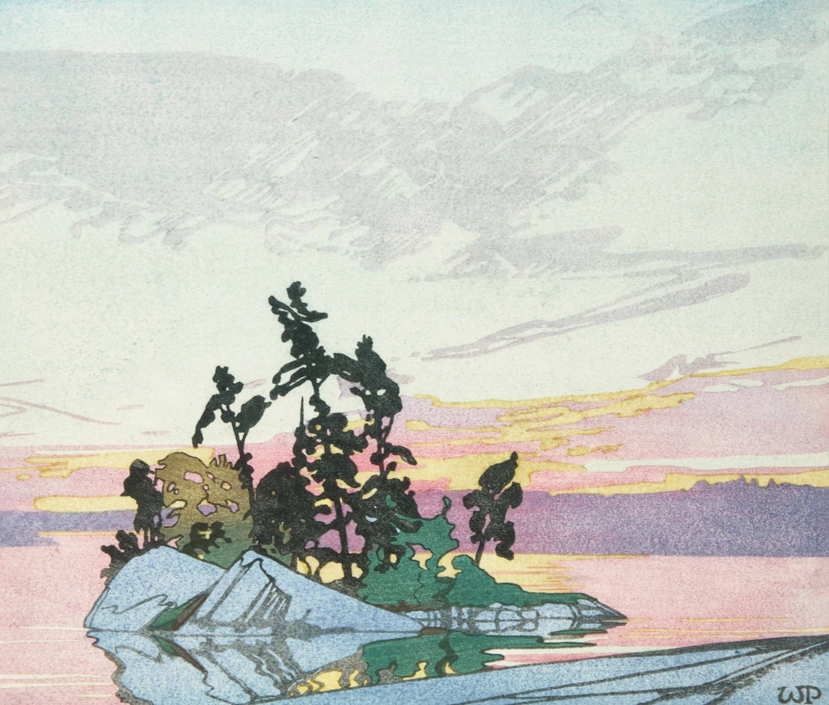 Sunset, Lake of the Woods by Walter Joseph Phillips