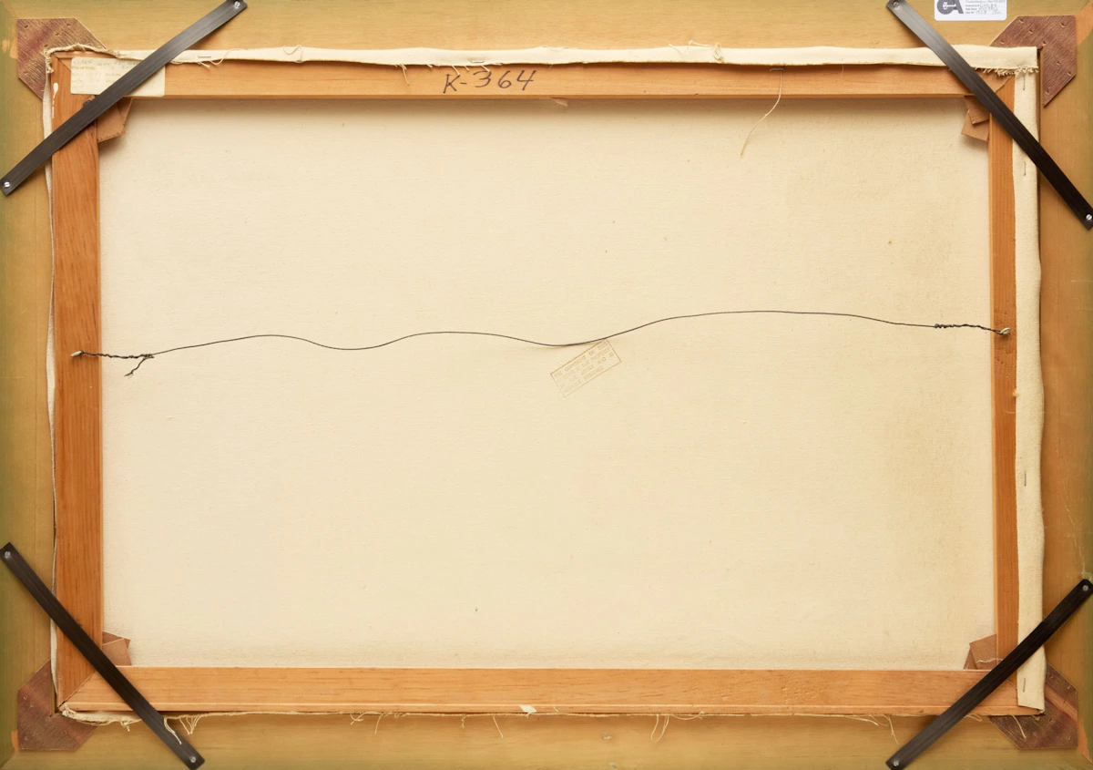 Allen Sapp, Man is Going to Fix Something, acrylic on canvas, 1971 - view 3