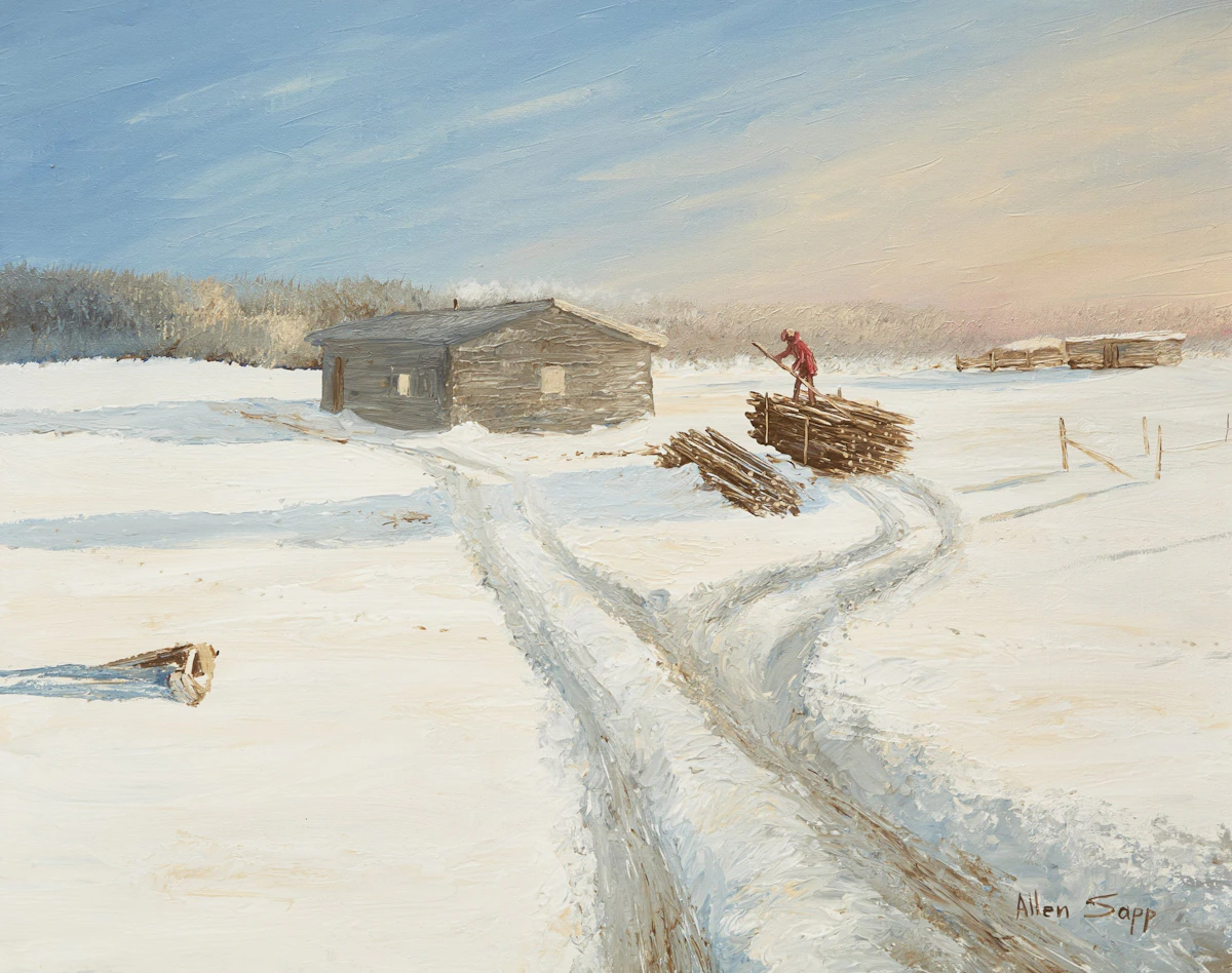 Dropping Off Wood by Allen Sapp