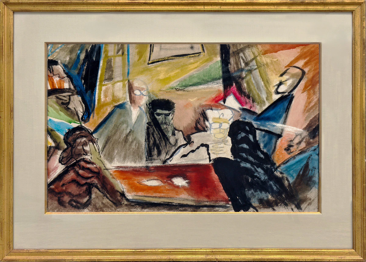 Jack Hamilton Bush, The Meeting, watercolour and black ink, November 1947 - view 2