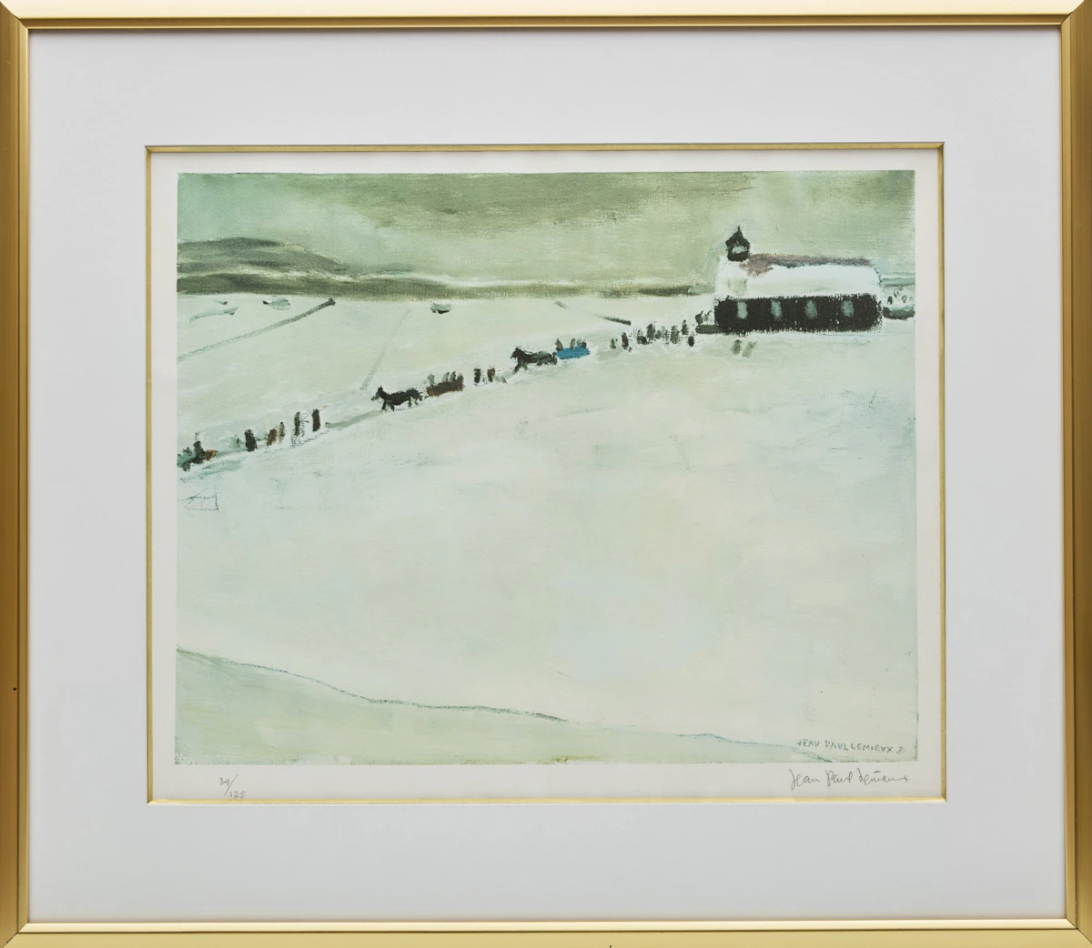 Jean Paul Lemieux, L'Eglise de Péribonka; La traversée de la rivière Péribonka, two colour lithographs - view 2