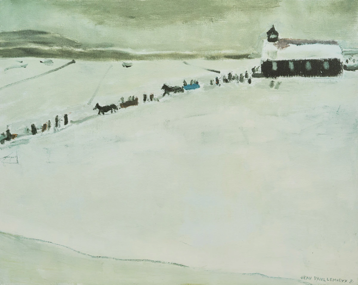 Jean Paul Lemieux, L'Eglise de Péribonka; La traversée de la rivière Péribonka, two colour lithographs