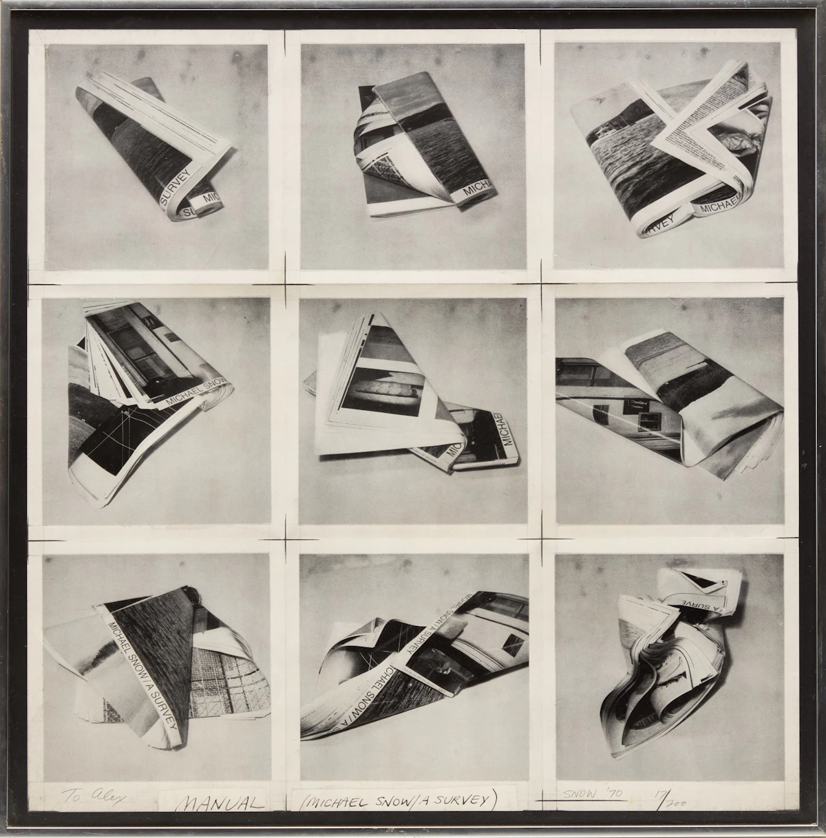Michael Snow, Manual, 1970 (from the book "Michael Snow / A Survey"), lithograph, 1970 - view 2