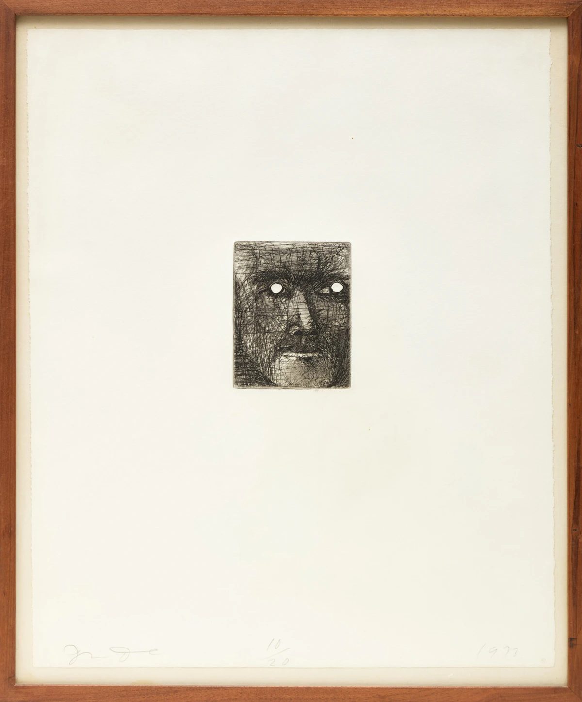 Jim Dine, Rimbaud Dead in Marseilles, etching and aquatint with embossed areas in the eye, 1973 - view 2