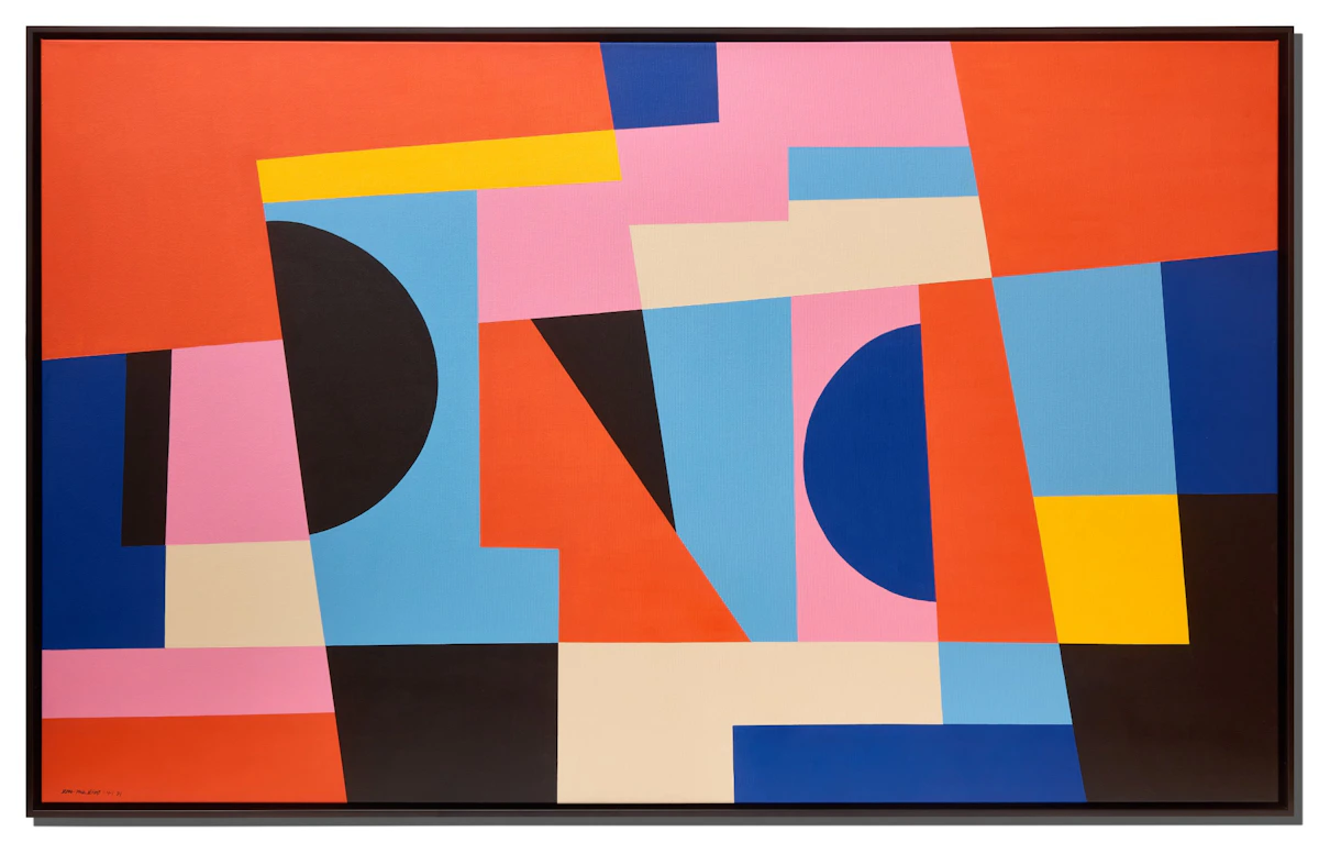 Jean-Paul Jérôme, Abstraction, acrylic on canvas, 1994 - view 2