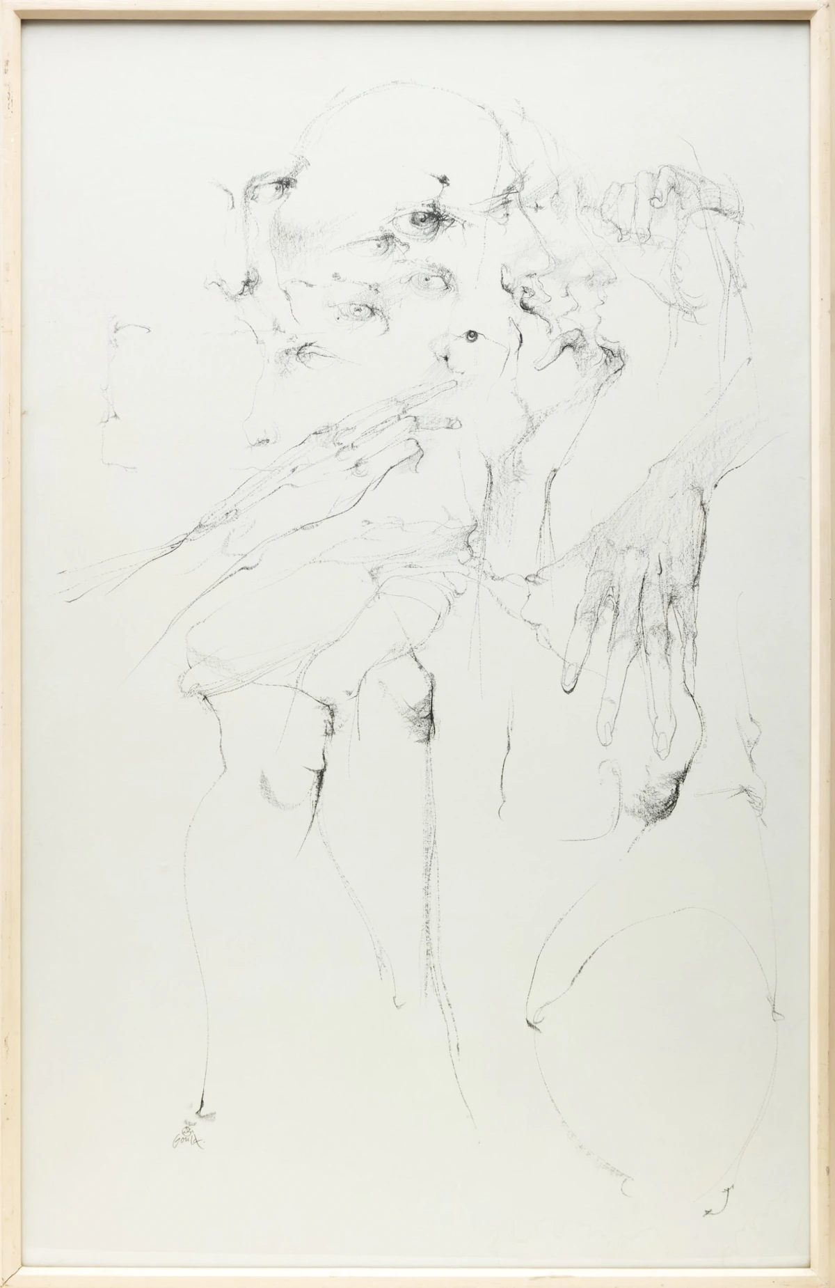 John Gould, Kinetic Drawing of Joanna, graphite on paper - view 2