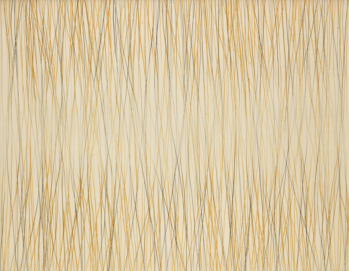 Mia Westerlund, Pulse Series (Yellow - Black), three coloured pencil on paper, 1973 - view 5