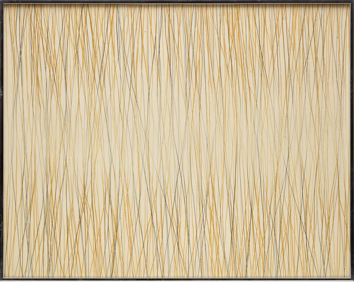 Mia Westerlund, Pulse Series (Yellow - Black), three coloured pencil on paper, 1973 - view 4