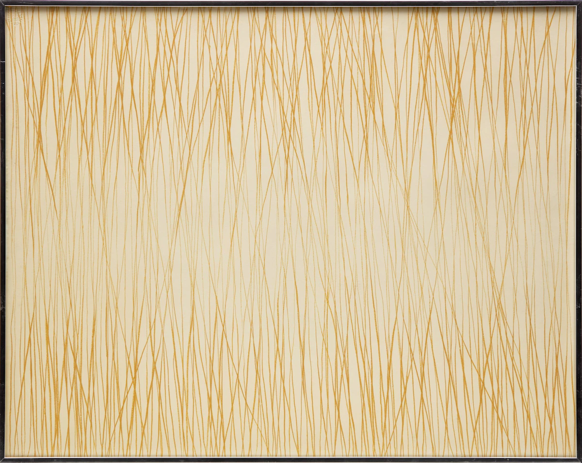 Mia Westerlund, Pulse Series (Yellow - Black), three coloured pencil on paper, 1973 - view 7